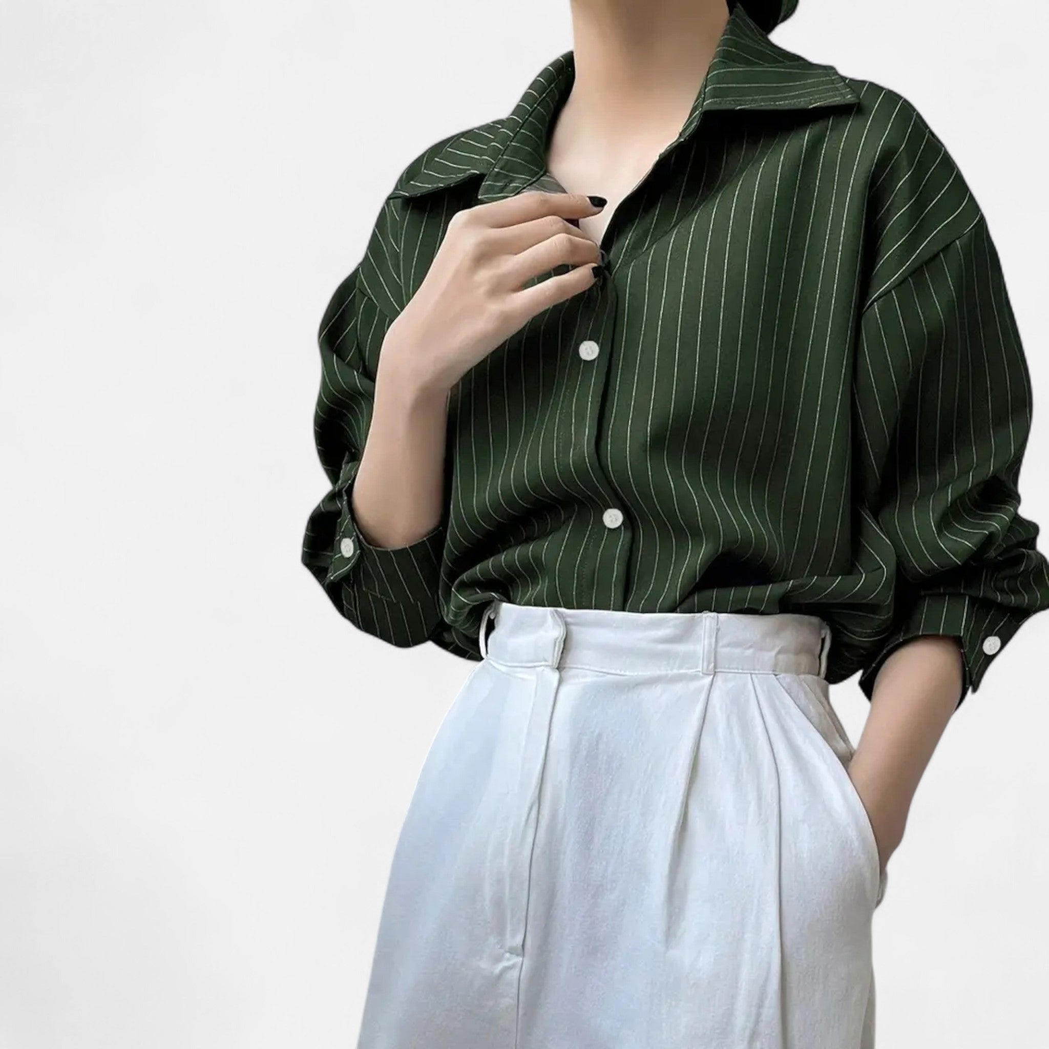 OldMoneyLook | Women’s Classic Long-Sleeve Stripe Shirt