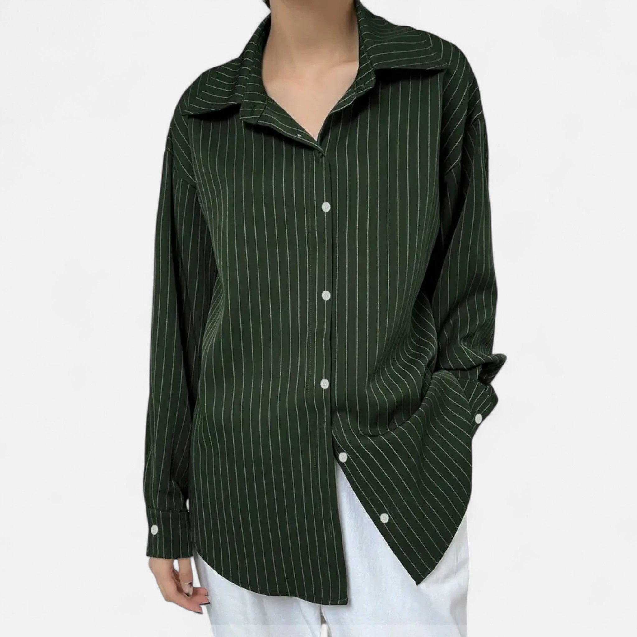OldMoneyLook | Women’s Classic Long-Sleeve Stripe Shirt