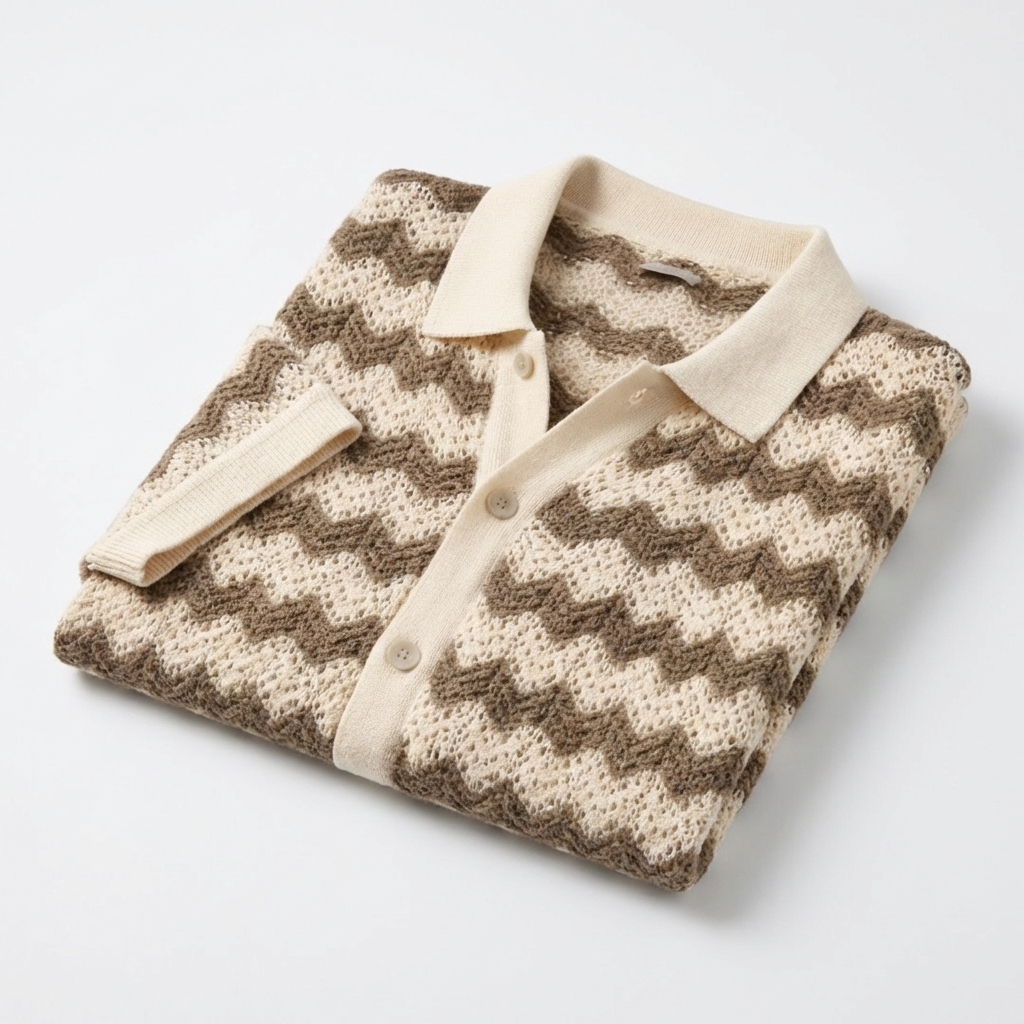 OLDMONEYLOOK | Men’s Refined Knit Polo Shirt