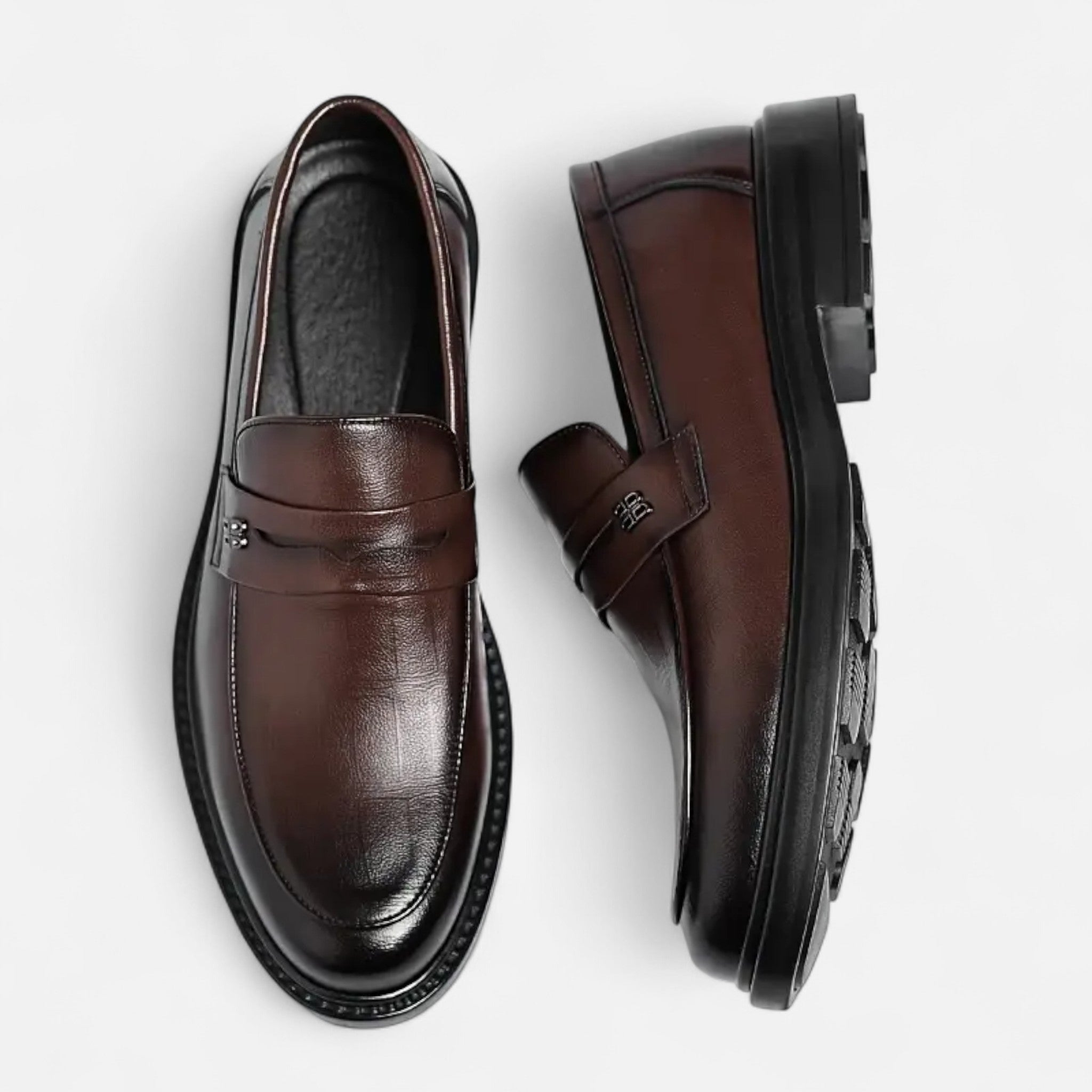 OldMoneyLook | Men’s Leather Buckle Loafers