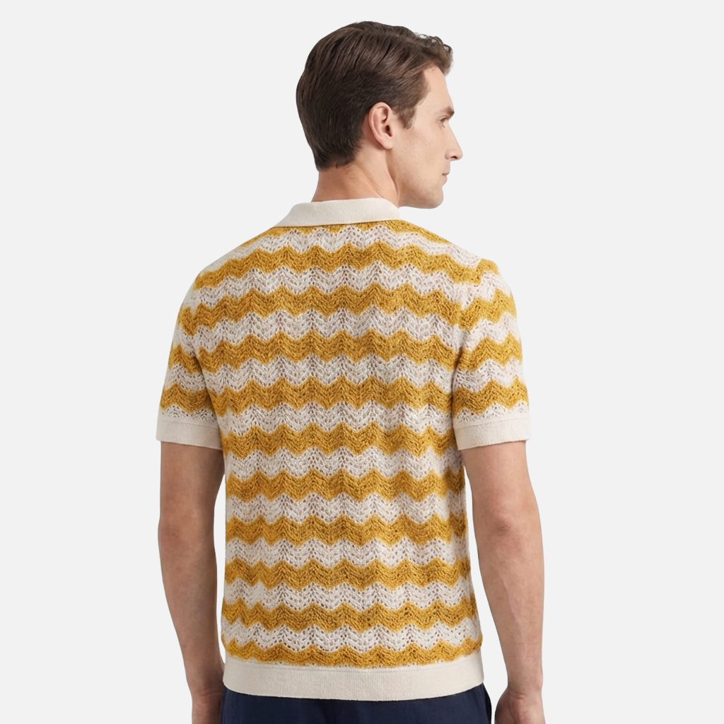 OLDMONEYLOOK | Men’s Refined Knit Polo Shirt