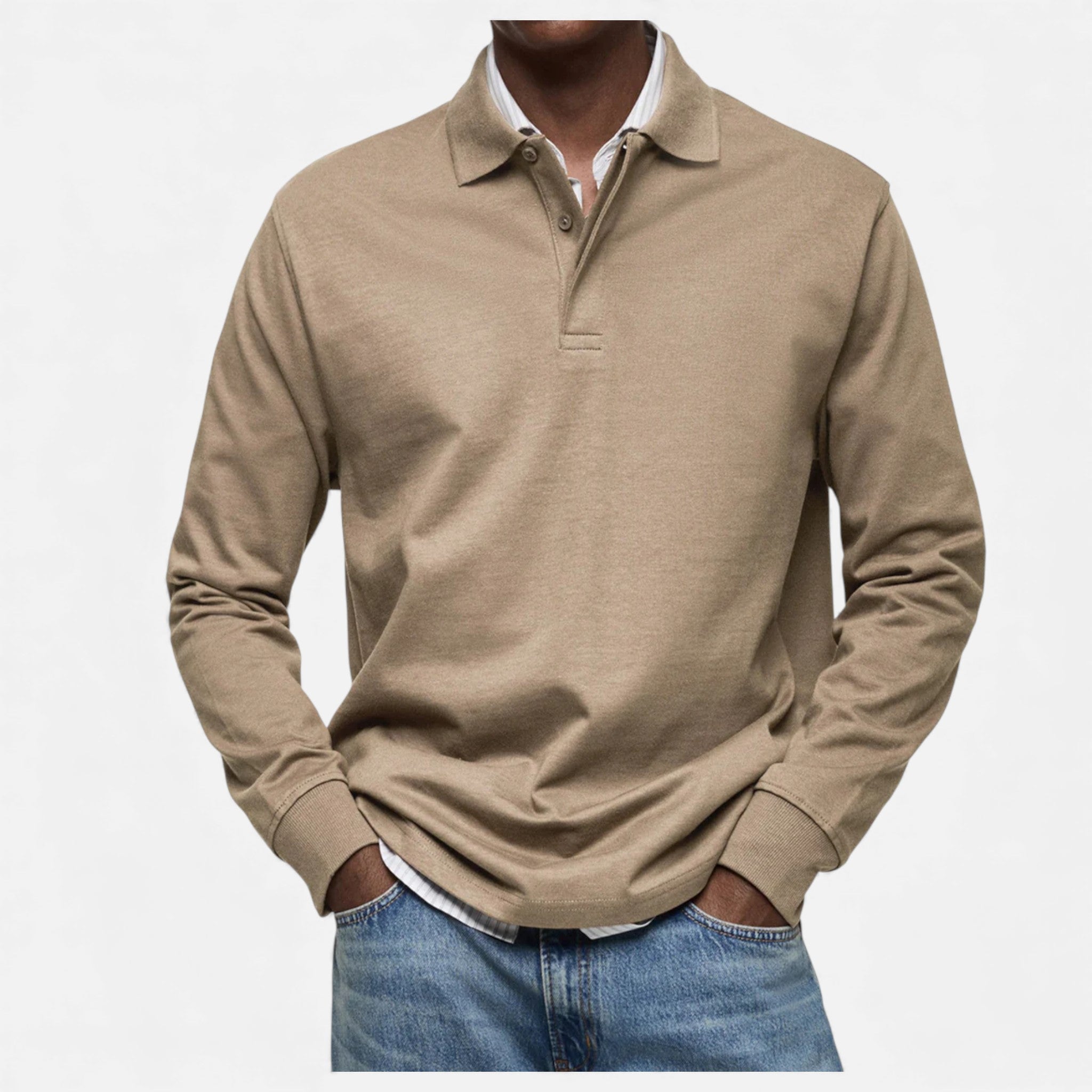 OldMoneyLook | Men’s Heritage Long‑Sleeve Polo