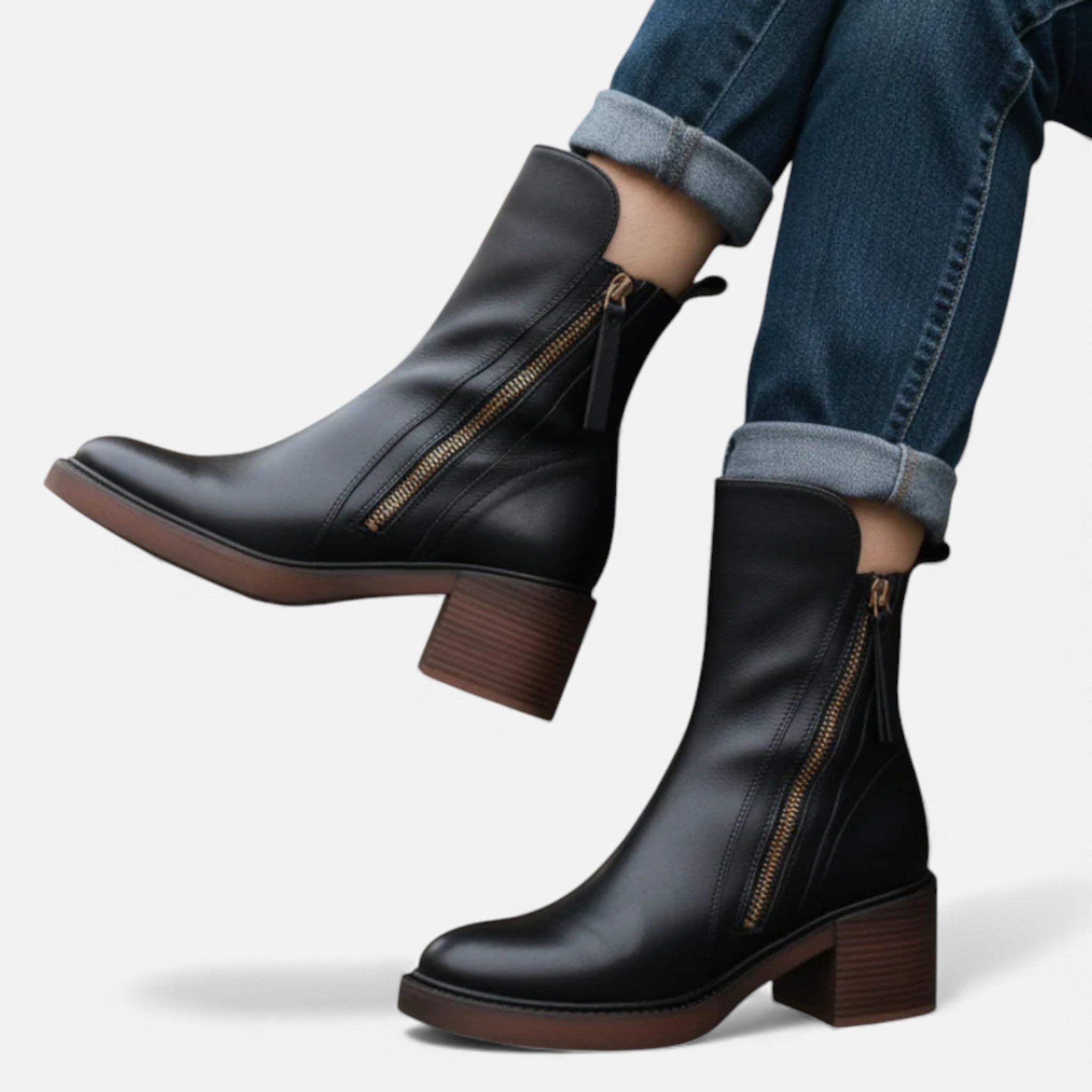 OldMoneyLook | Women’s Heritage Leather Heel Boot