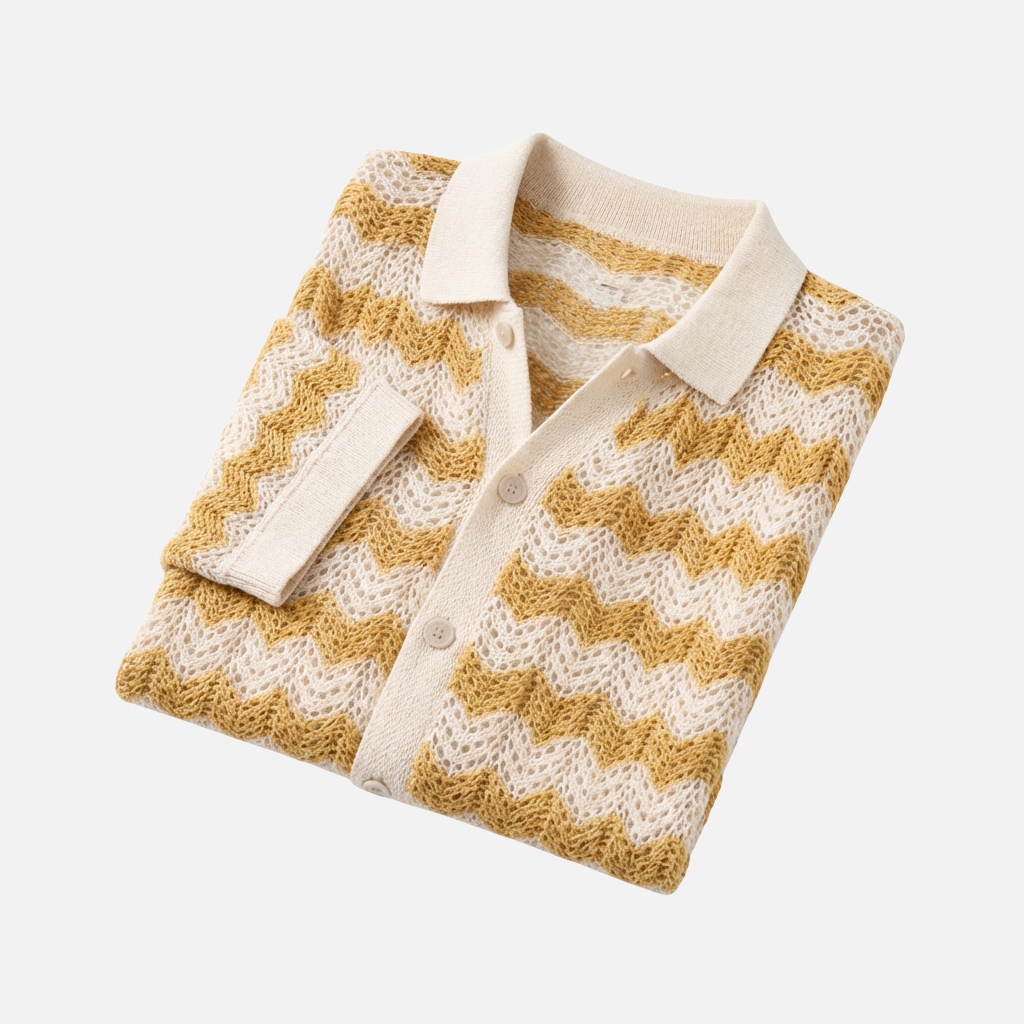 OLDMONEYLOOK | Men’s Refined Knit Polo Shirt