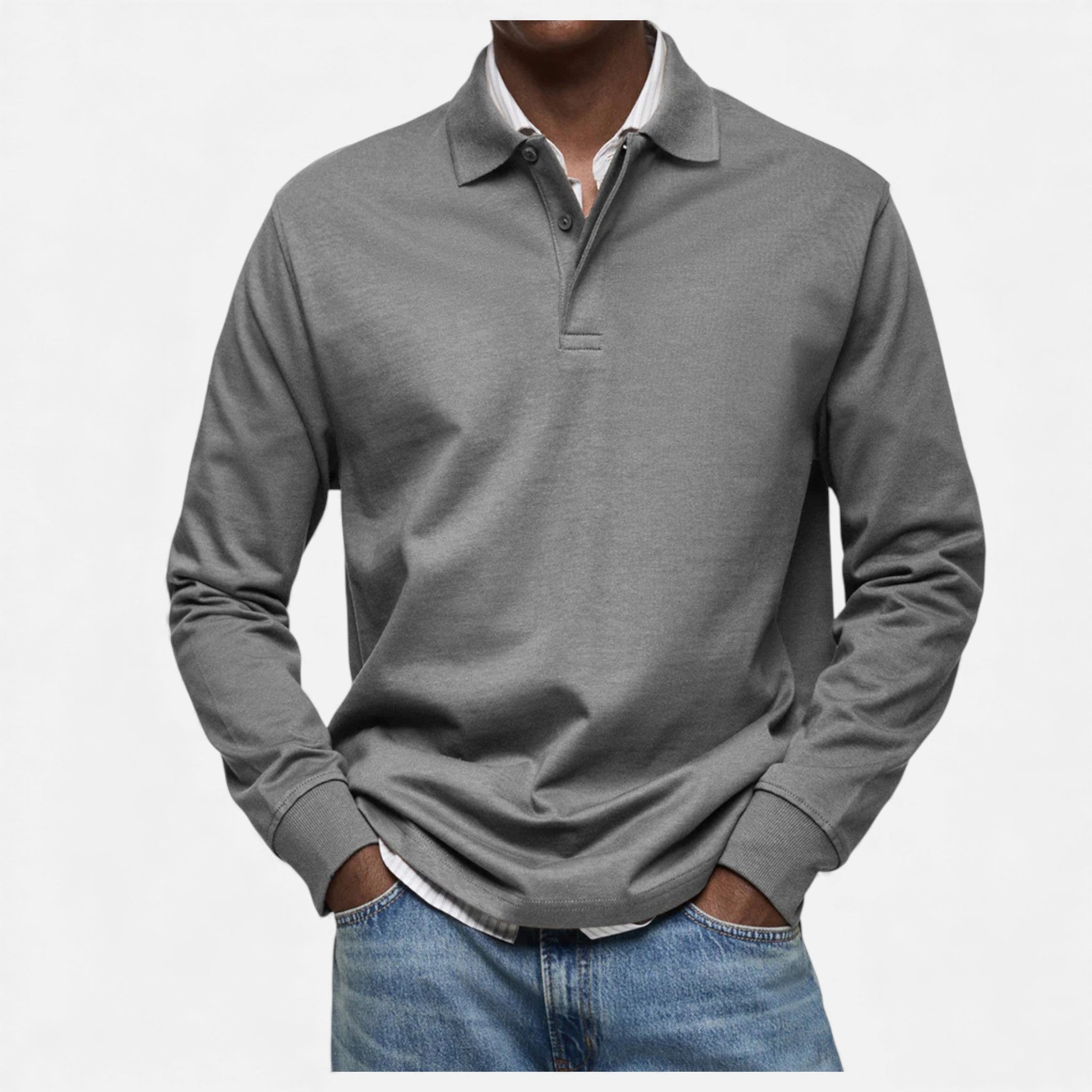 OldMoneyLook | Men’s Heritage Long‑Sleeve Polo