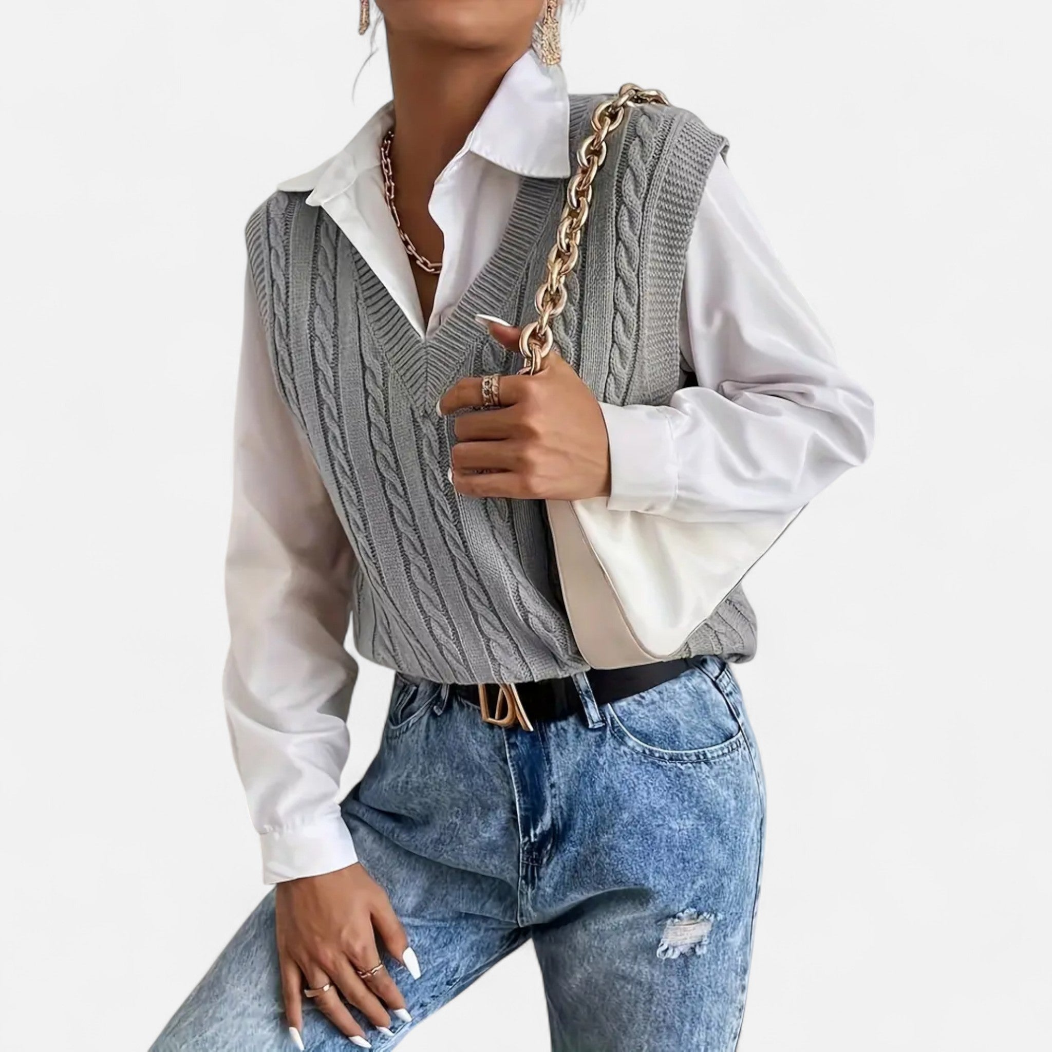 OldMoneyLook | Women’s Classic Knit Sweater Vest