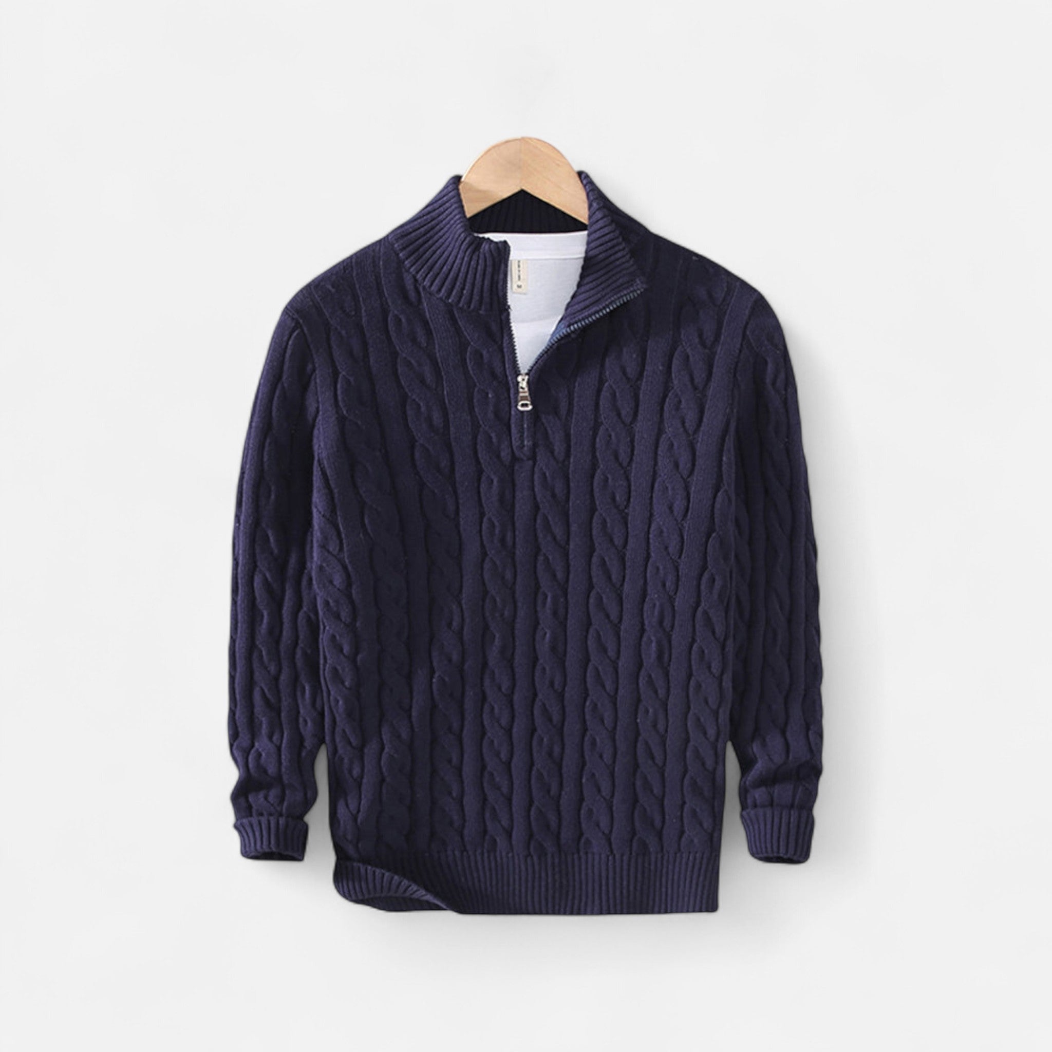 OldMoneyLook | Men’s Verbier Half-Zip Sweater