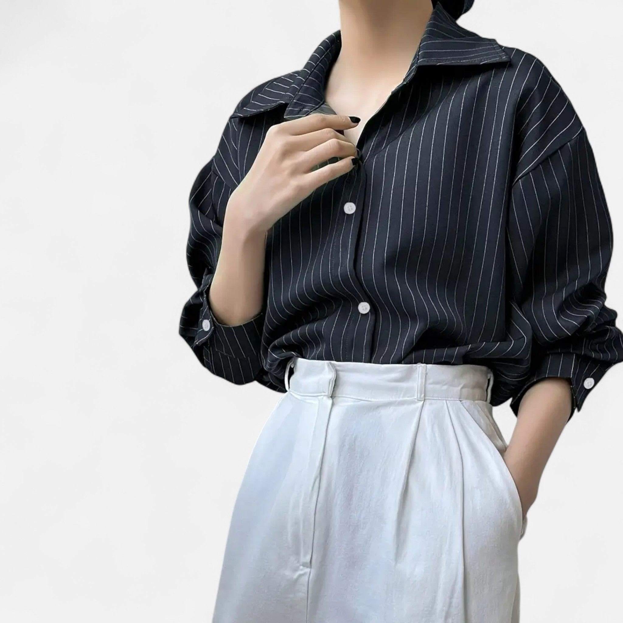 OldMoneyLook | Women’s Classic Long-Sleeve Stripe Shirt