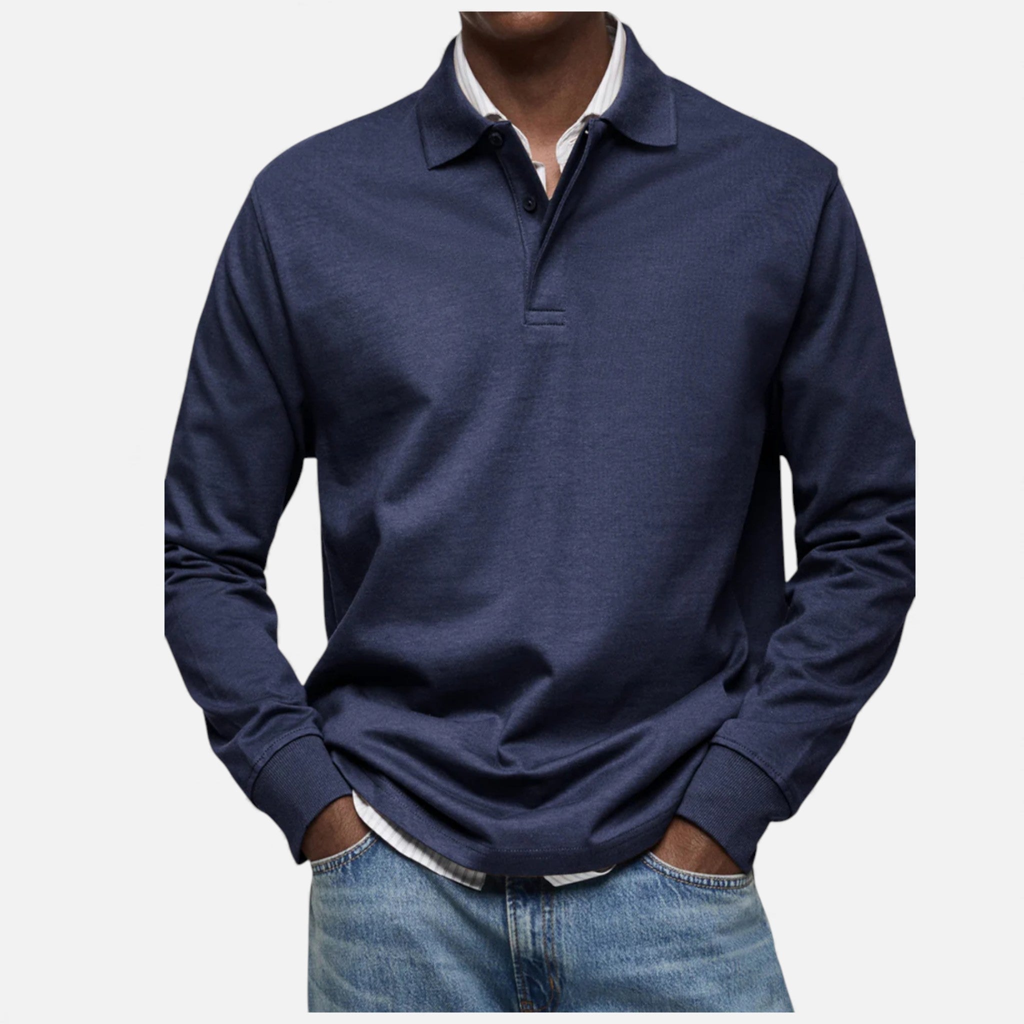 OldMoneyLook | Men’s Heritage Long‑Sleeve Polo