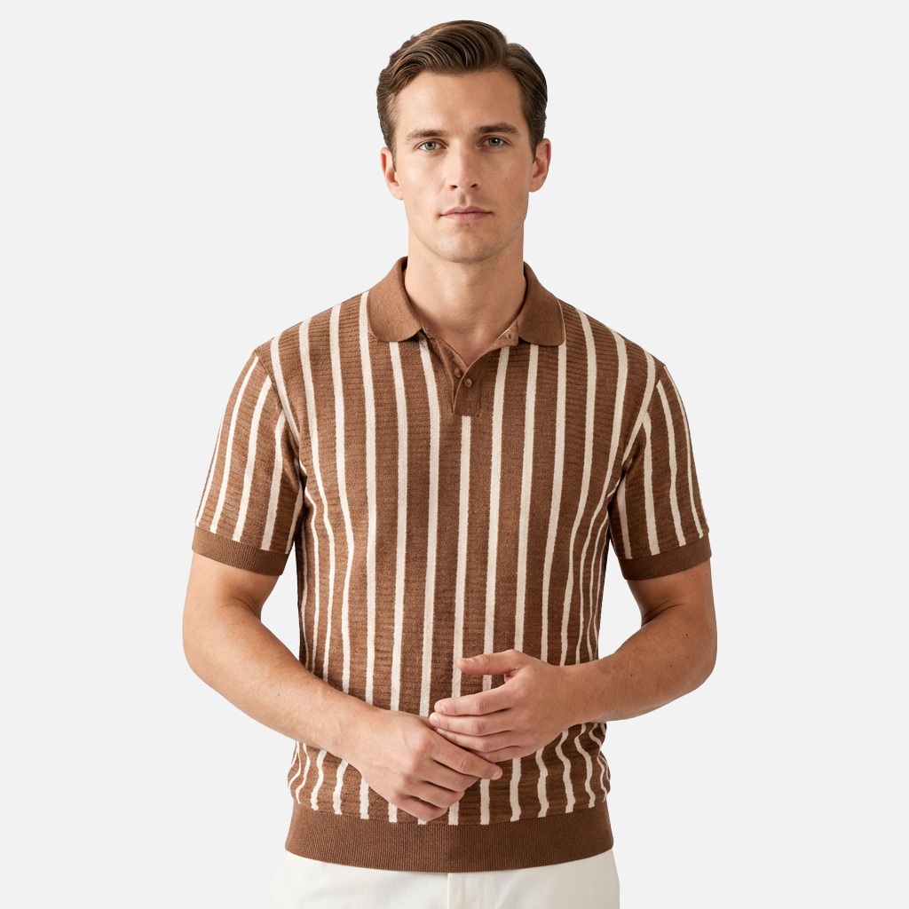OLDMONEYLOOK | Men’s Classic Knit Polo Shirt