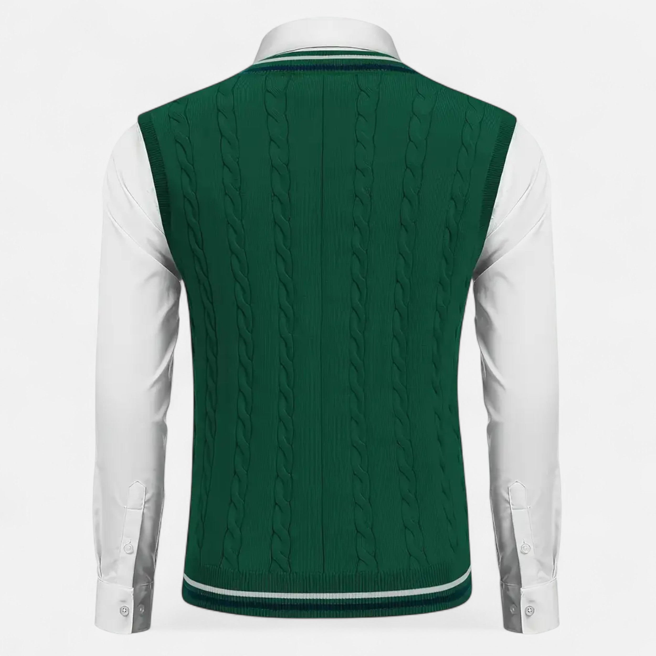 Men’s Knitted V-Neck Vest – Heritage Layers