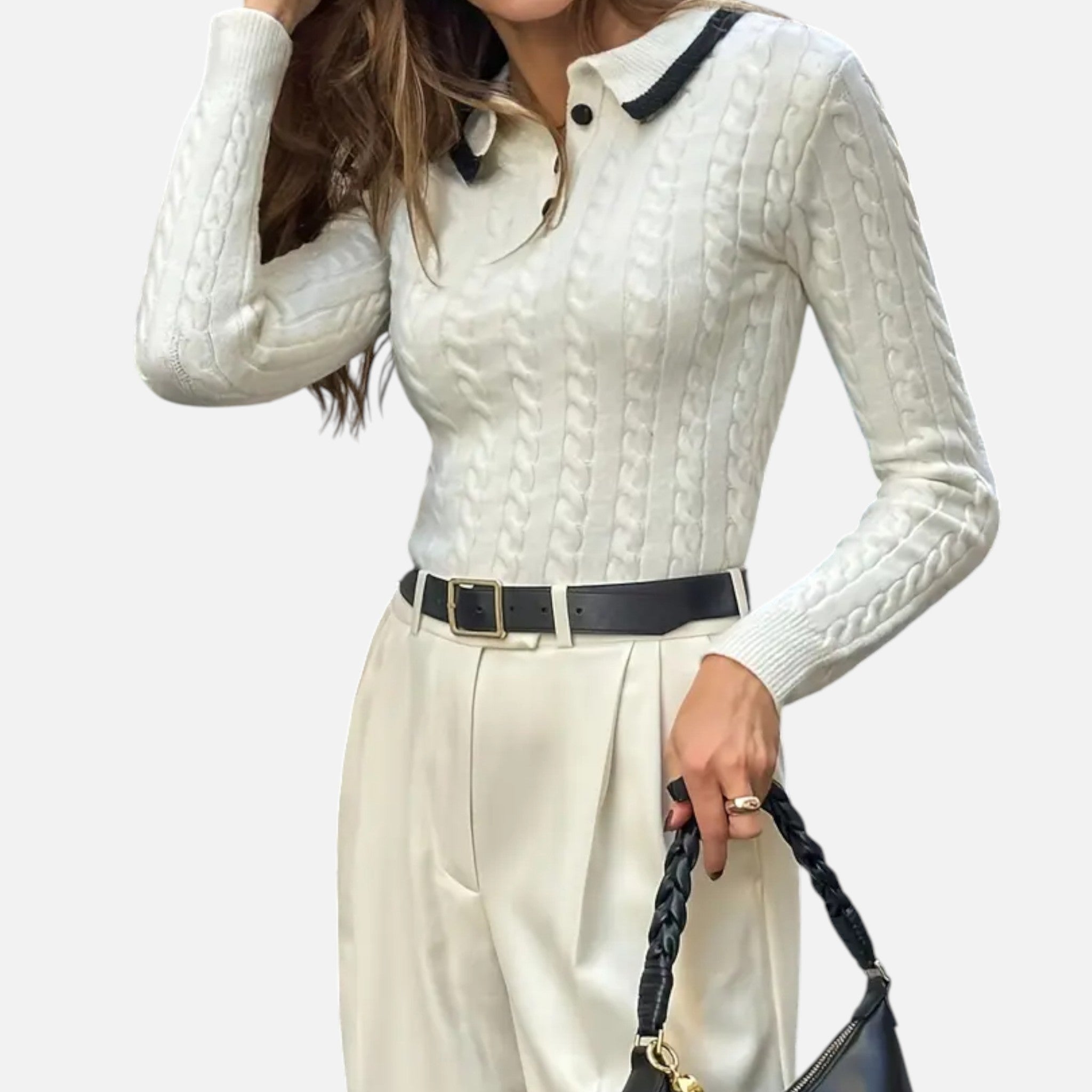 OldMoneyLook | Women’s Classic Collar Knit Sweater