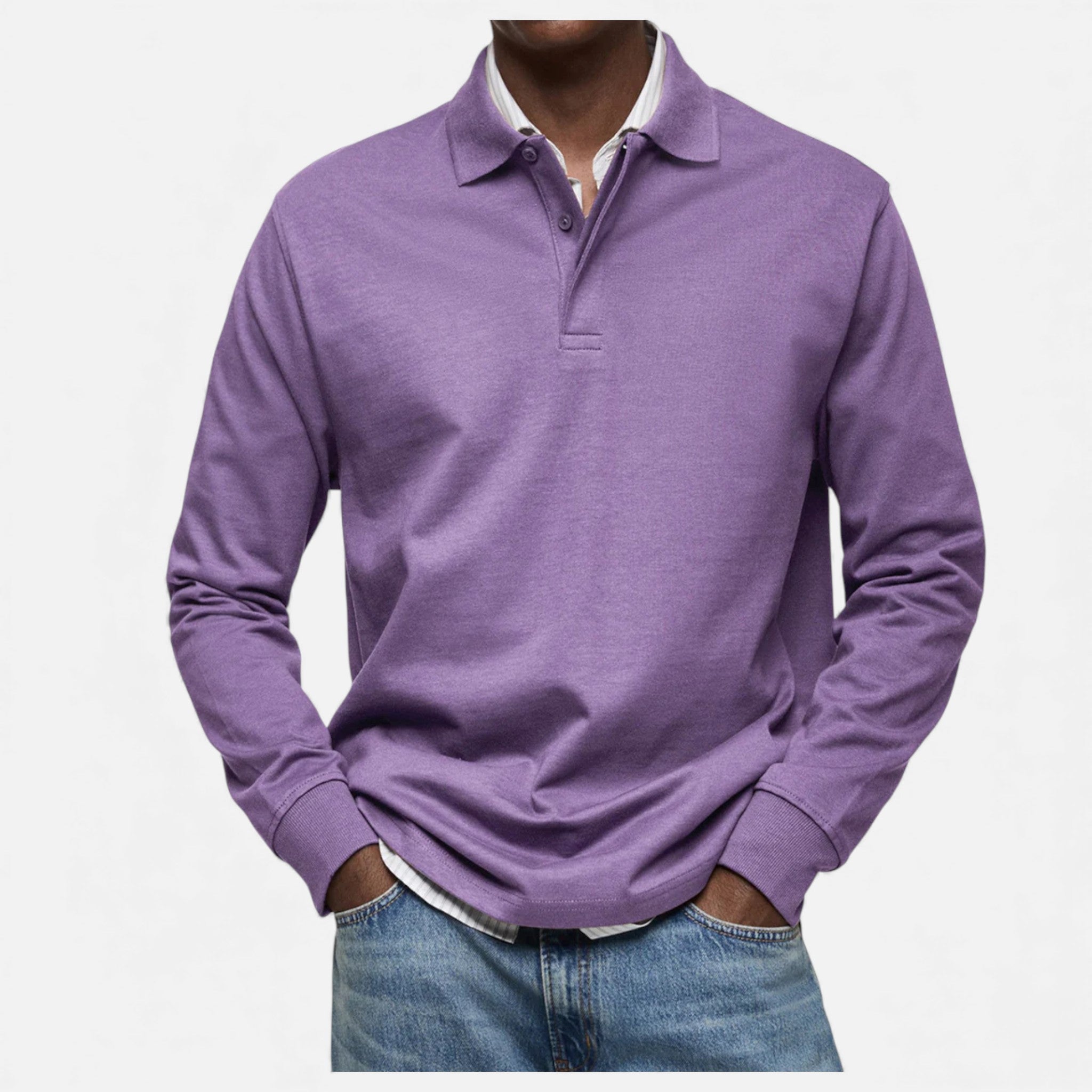 OldMoneyLook | Men’s Heritage Long‑Sleeve Polo