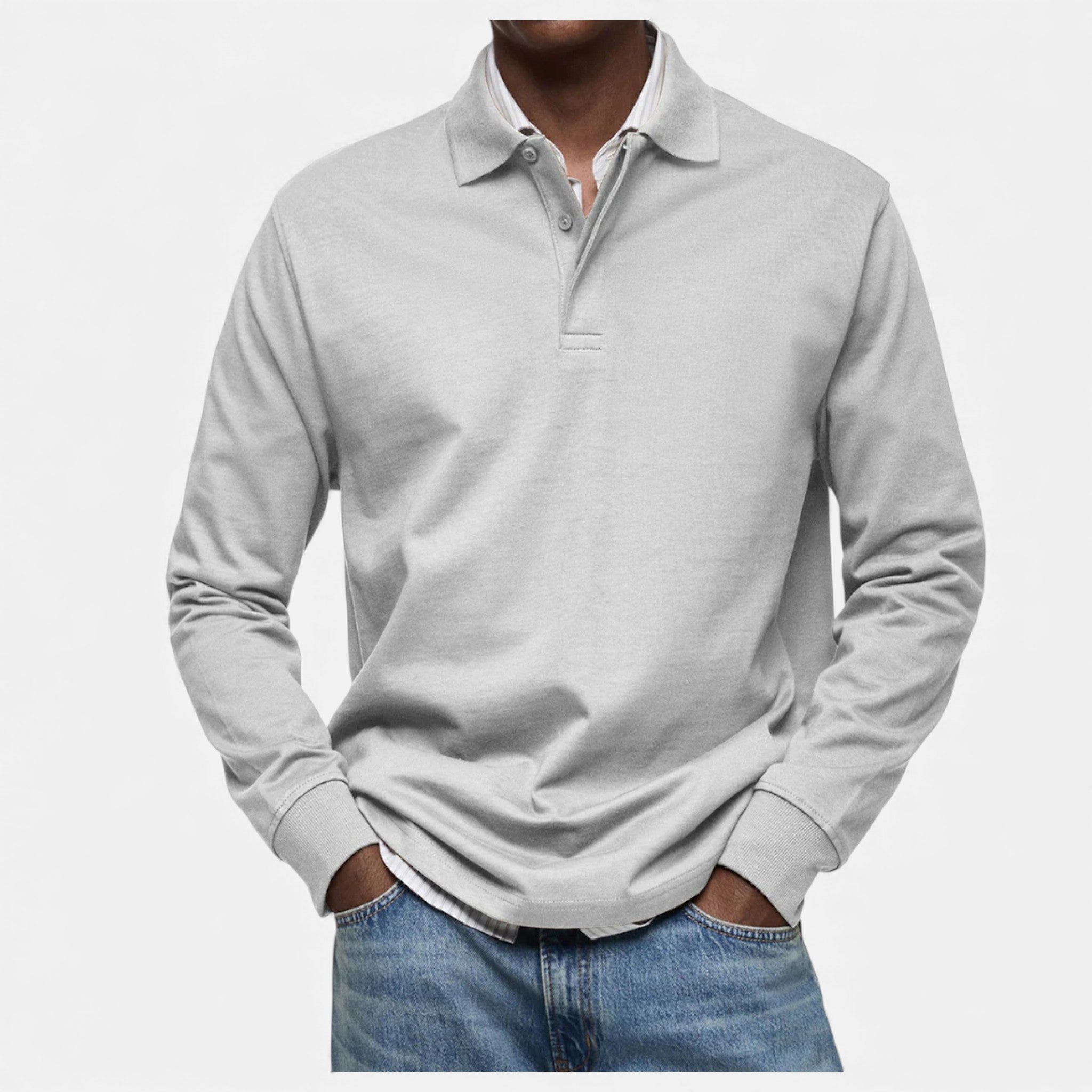 OldMoneyLook | Men’s Heritage Long‑Sleeve Polo