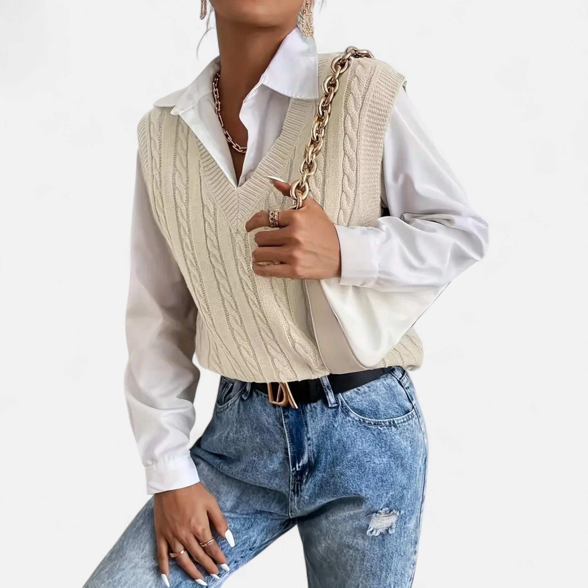 OldMoneyLook | Women’s Classic Knit Sweater Vest