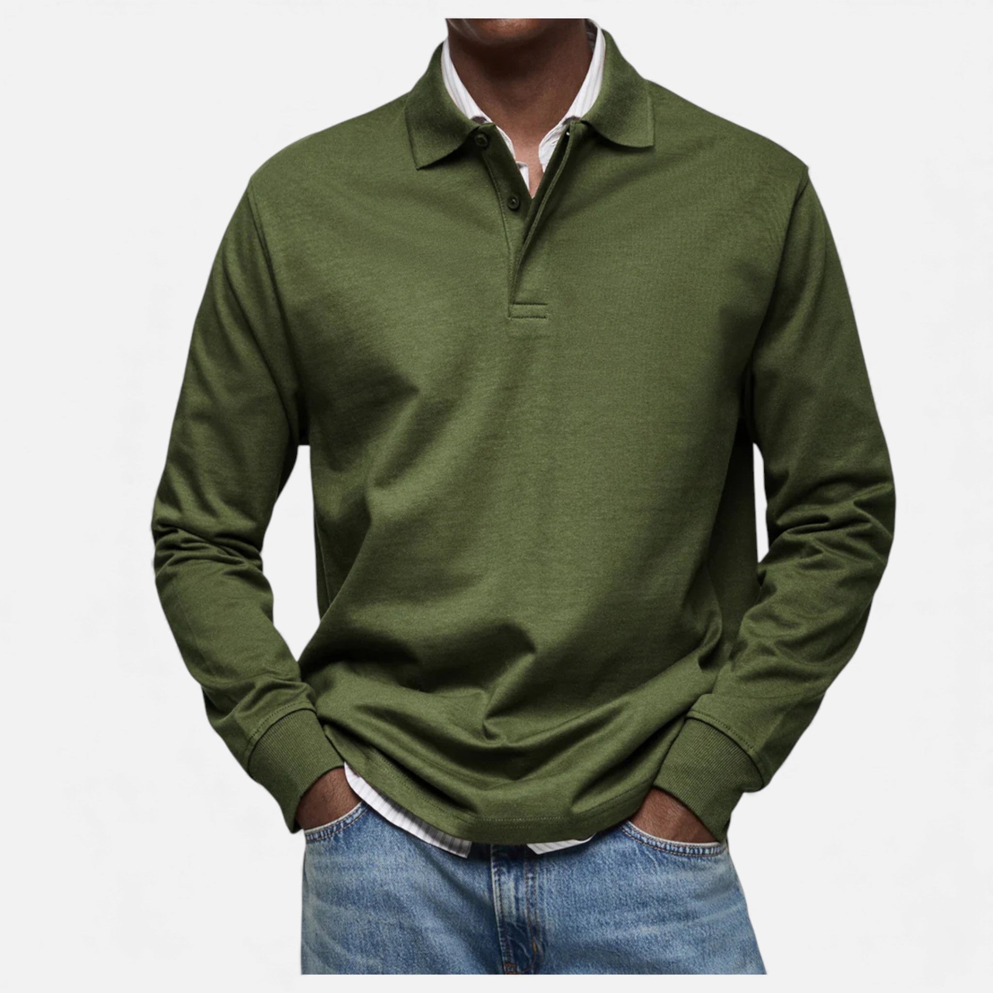 OldMoneyLook | Men’s Heritage Long‑Sleeve Polo