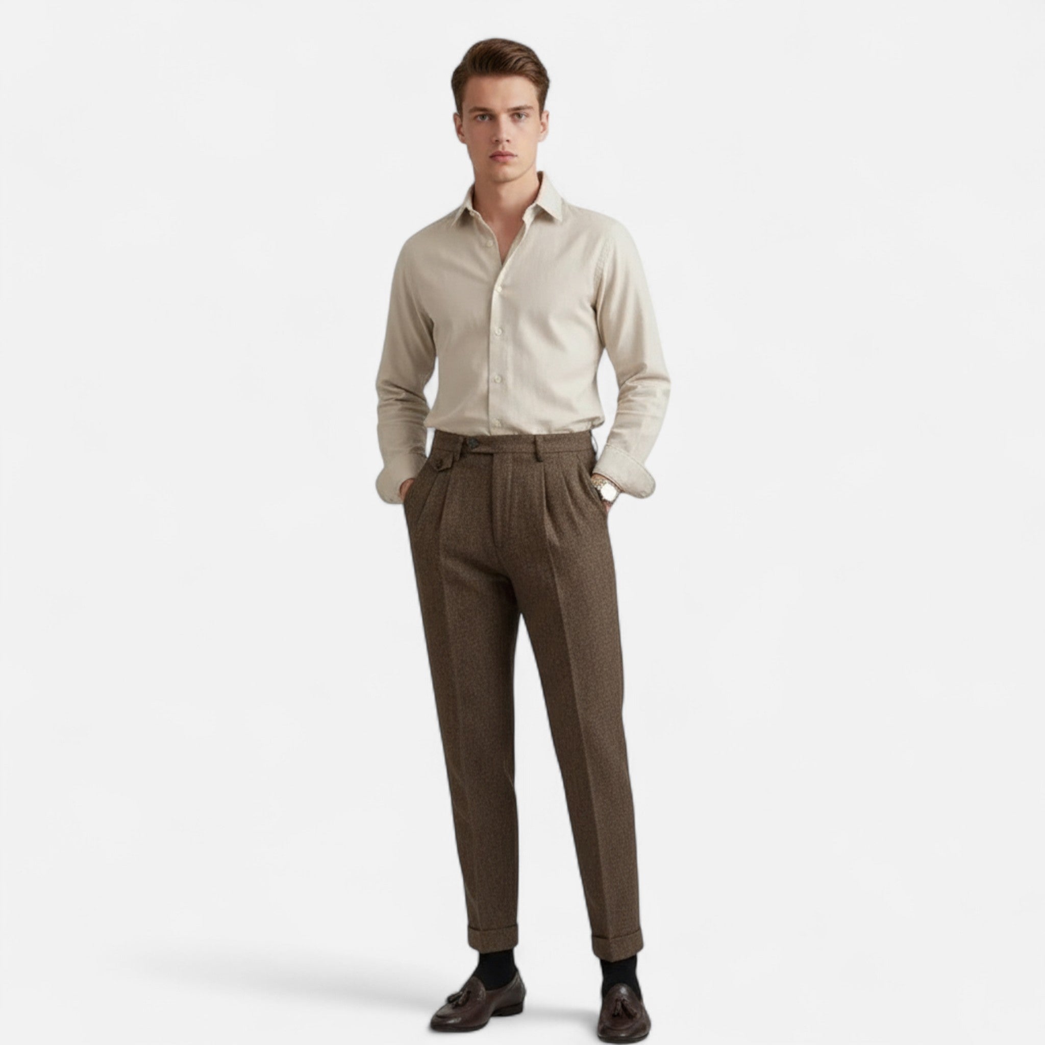 OldMoneyLook | Men’s Classic Wool Straight Pants