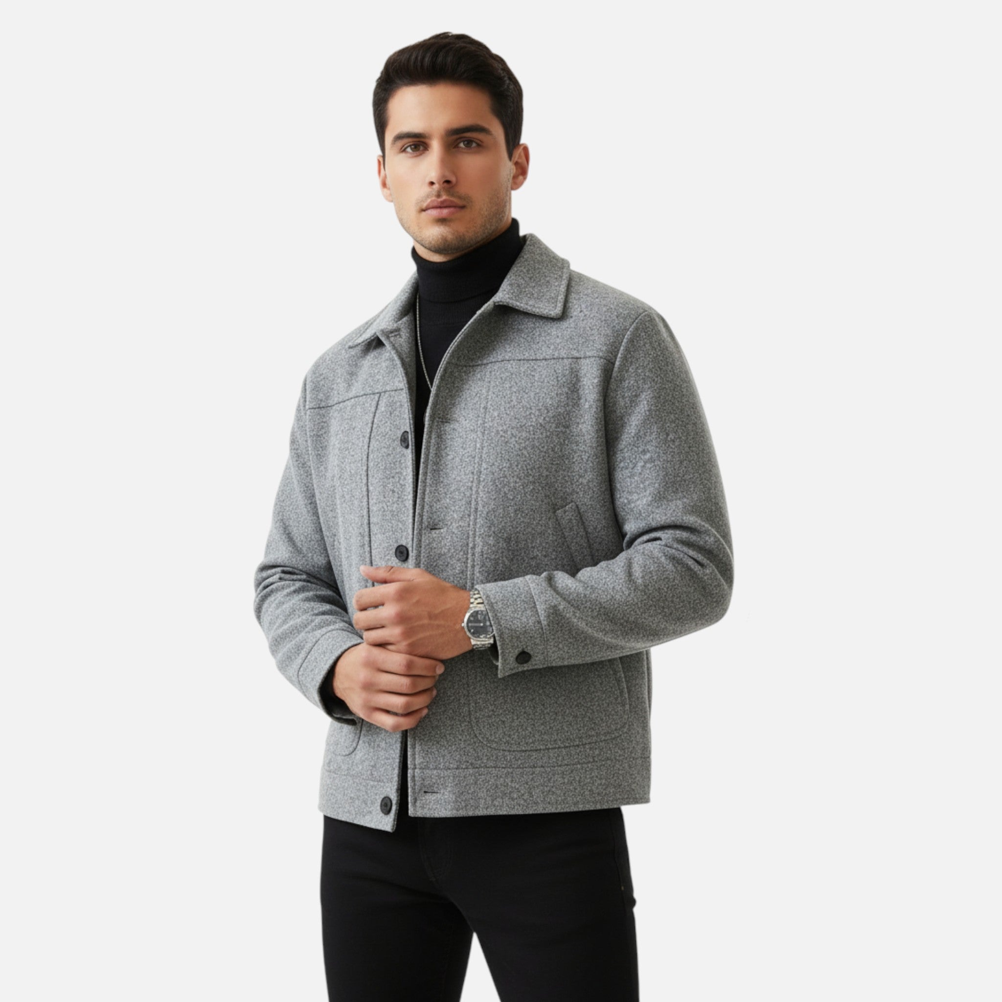 OldMoneyLook | Men’s Classic Button-Up Jacket