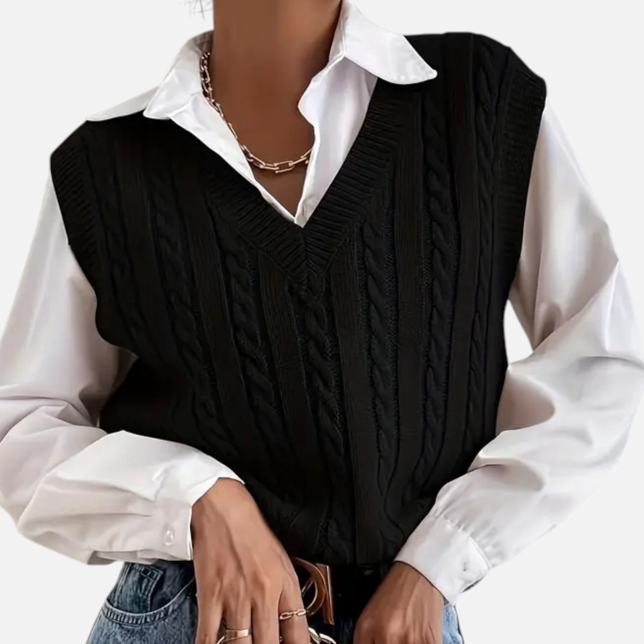 OldMoneyLook | Women’s Classic Knit Sweater Vest