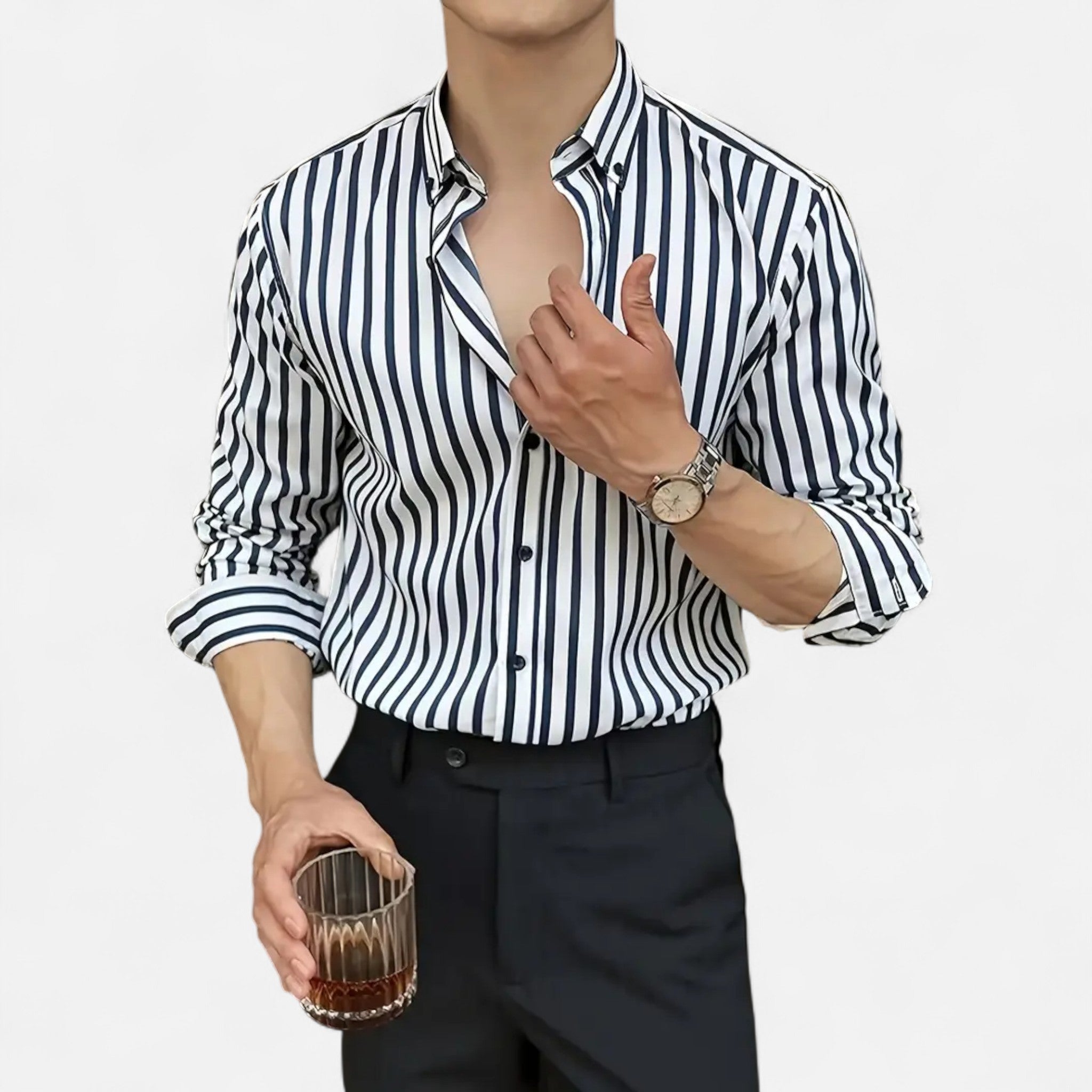 OldMoneyLook | Men’s Classic Striped Shirt