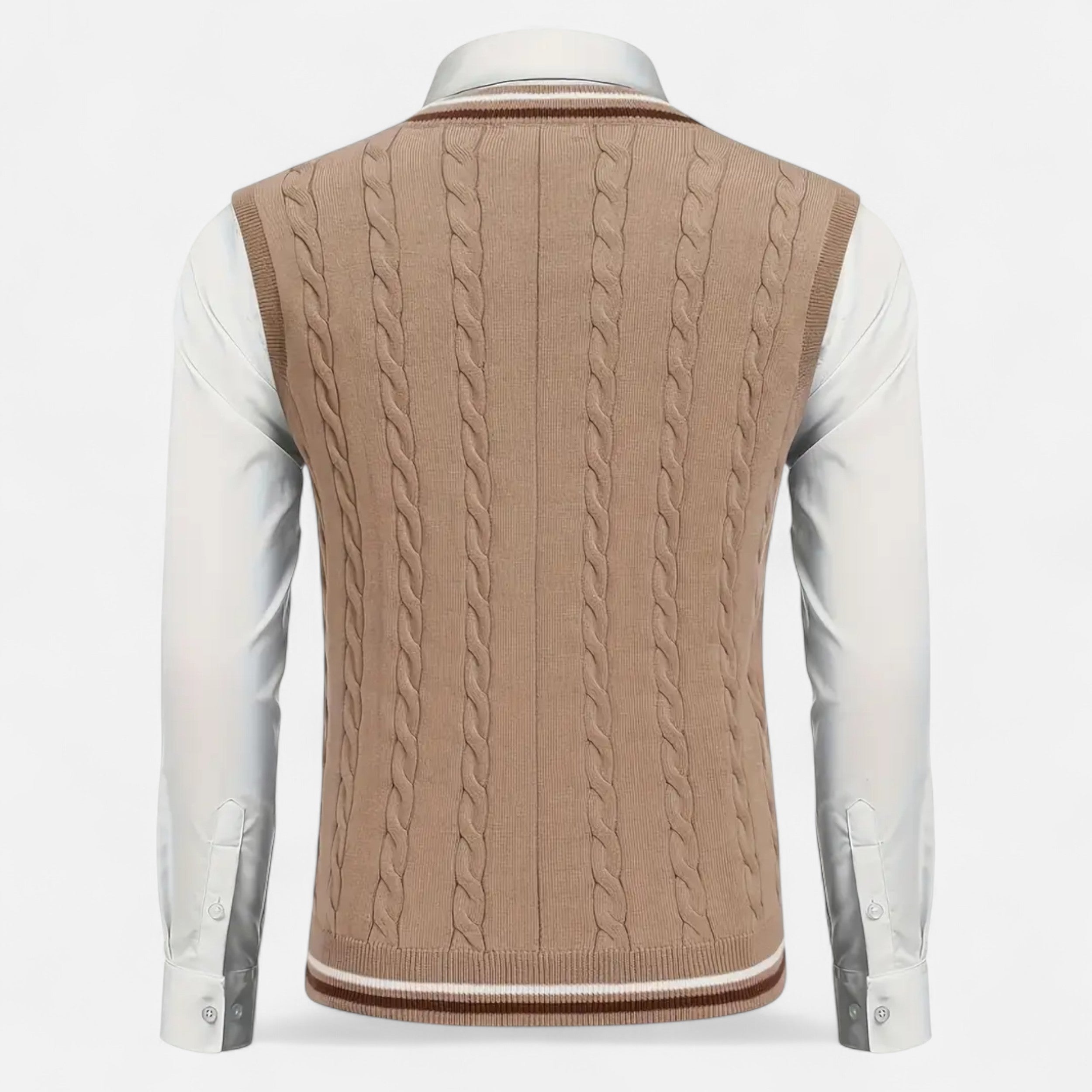 Men’s Knitted V-Neck Vest – Heritage Layers