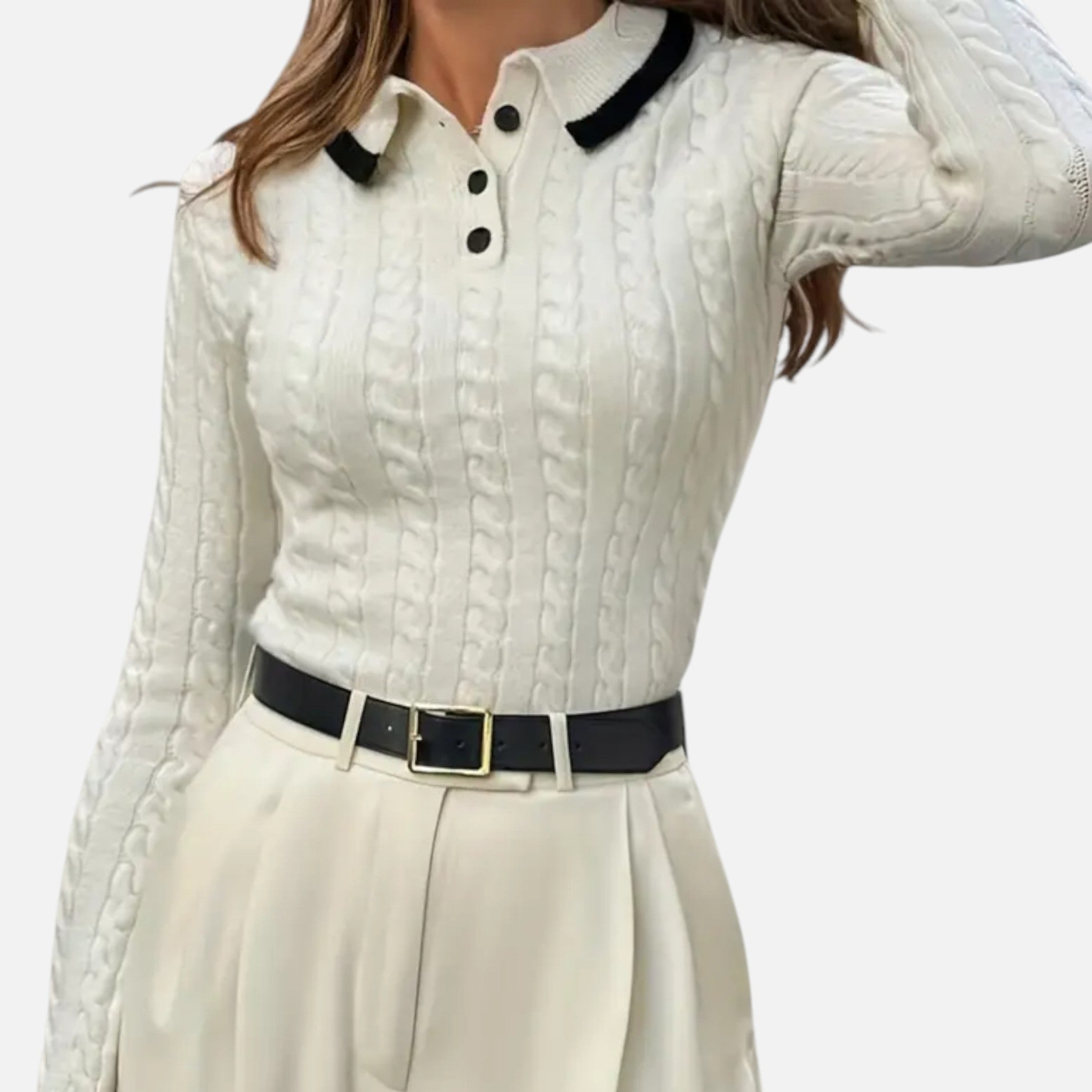 OldMoneyLook | Women’s Classic Collar Knit Sweater