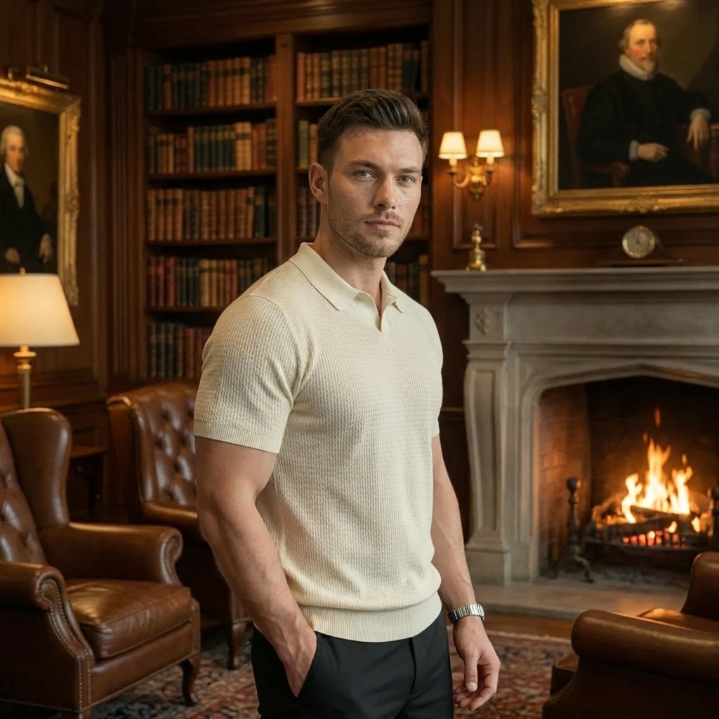 OLDMONEYLOOK | Men’s Heritage Knit Polo Shirt