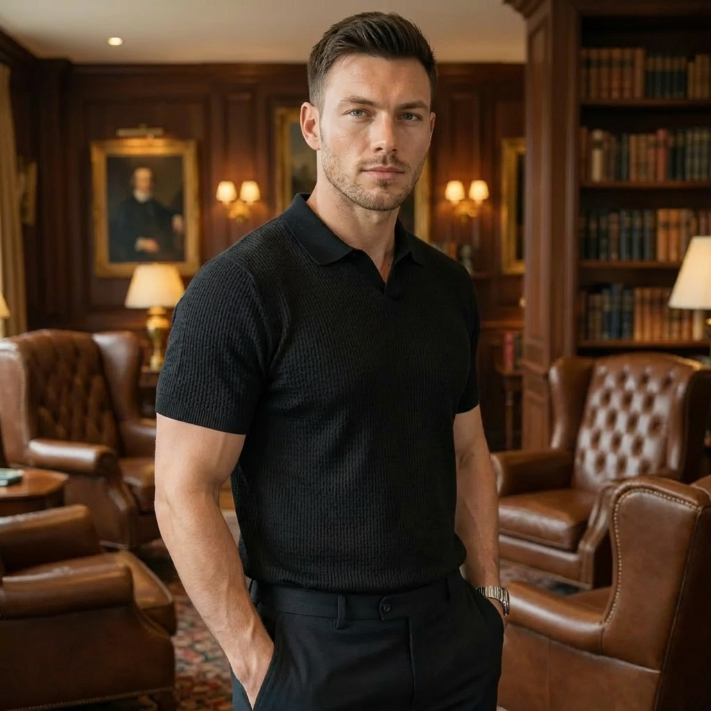 OLDMONEYLOOK | Men’s Heritage Knit Polo Shirt