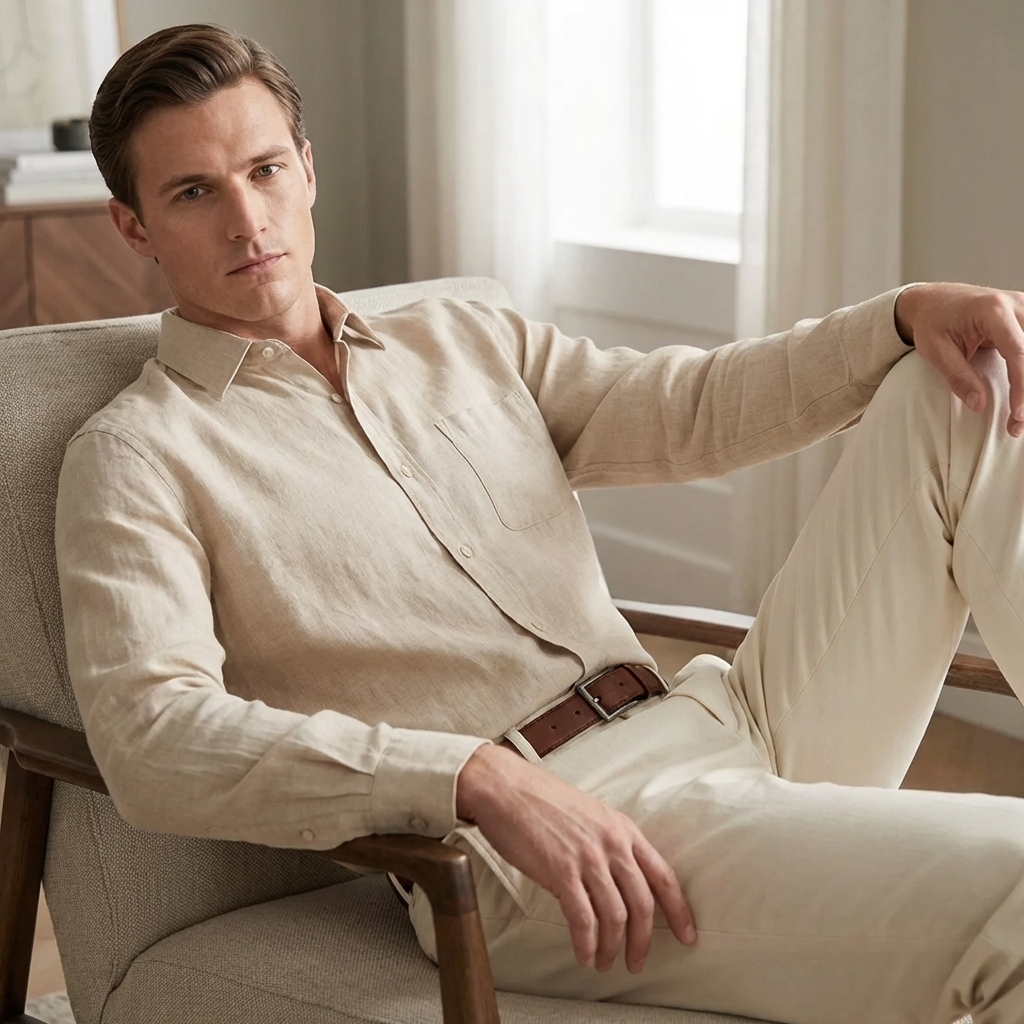 OLDMONEYLOOK | Men’s Refined Linen Shirt