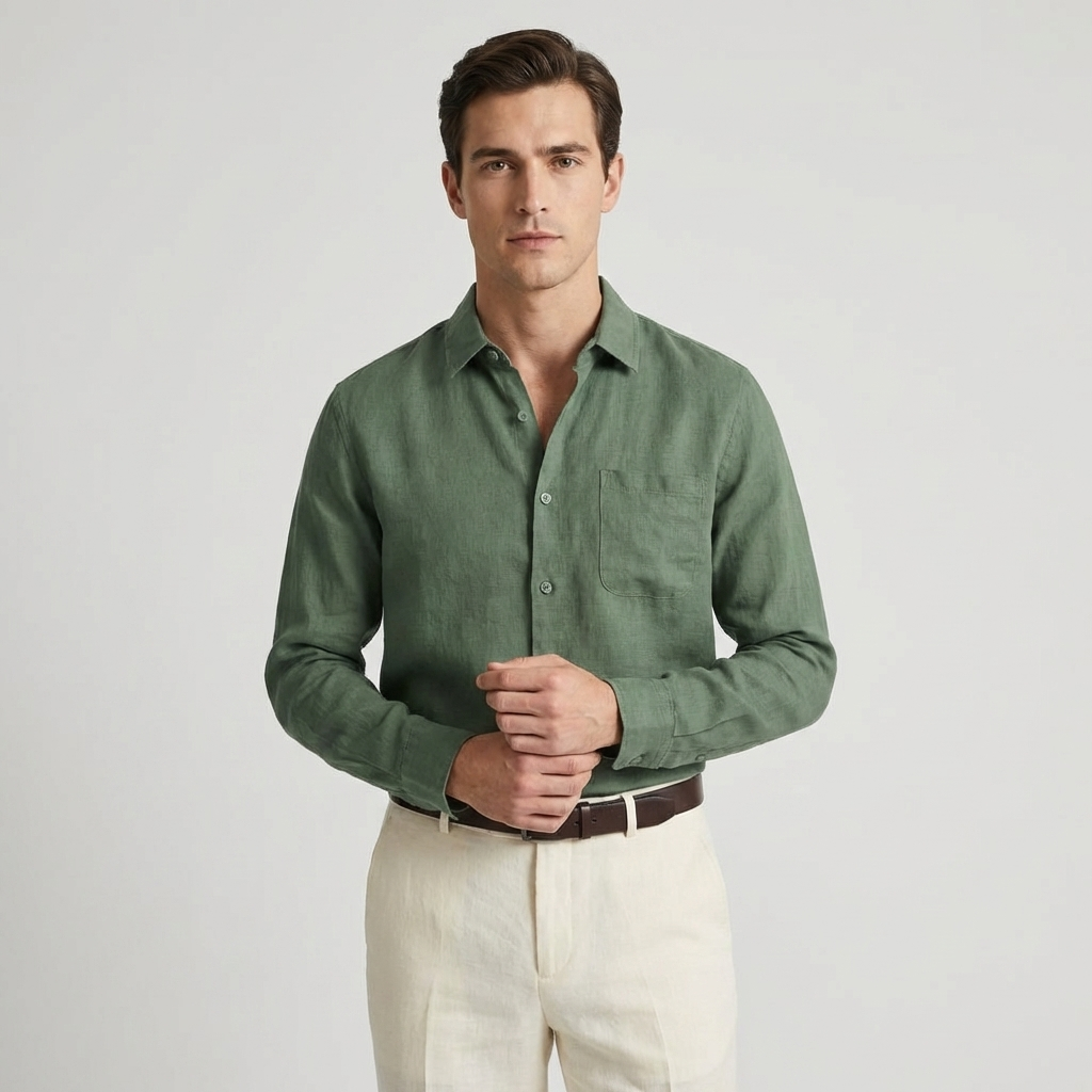 OLDMONEYLOOK | Men’s Refined Linen Shirt