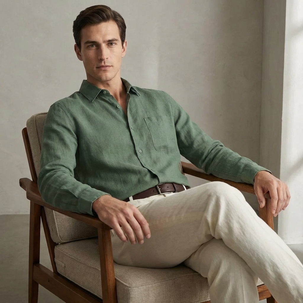 OLDMONEYLOOK | Men’s Refined Linen Shirt