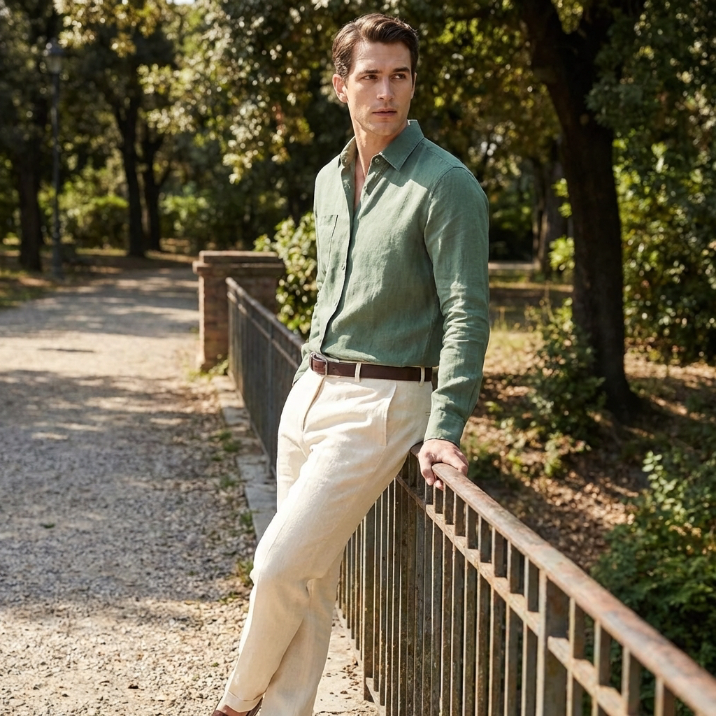 OLDMONEYLOOK | Men’s Refined Linen Shirt