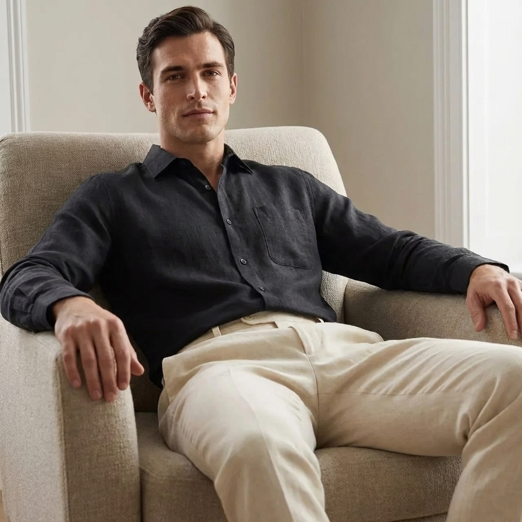 OLDMONEYLOOK | Men’s Refined Linen Shirt