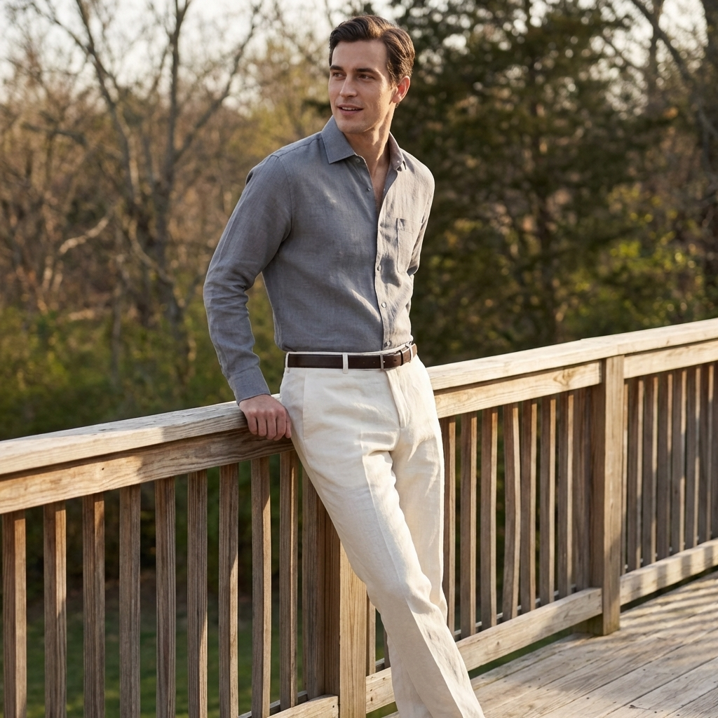 OLDMONEYLOOK | Men’s Refined Linen Shirt