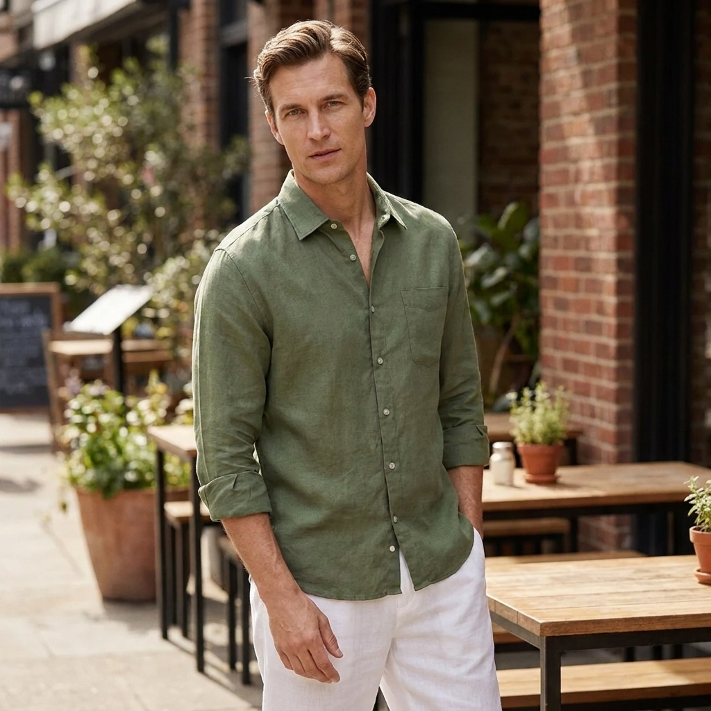 OLDMONEYLOOK | Men’s Classic Linen Shirt