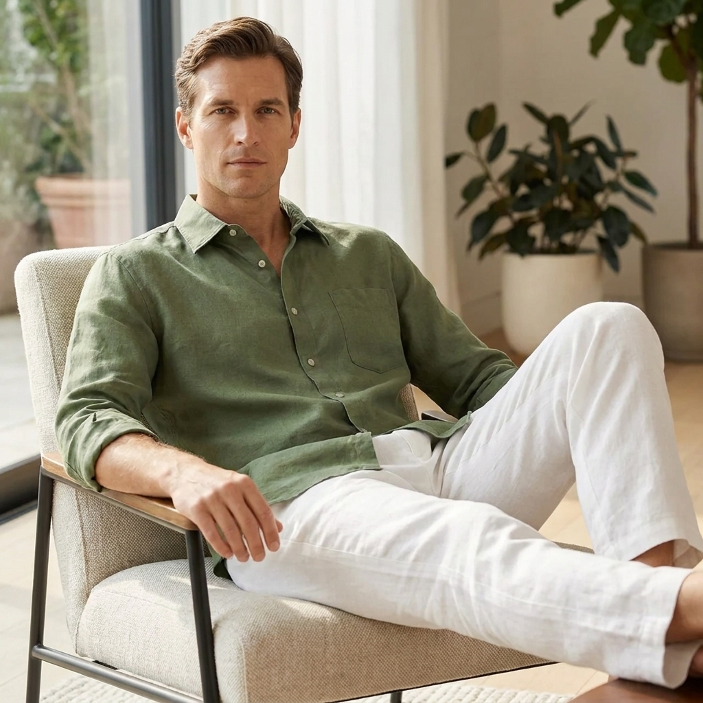 OLDMONEYLOOK | Men’s Classic Linen Shirt