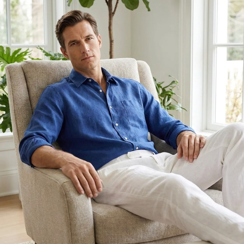 OLDMONEYLOOK | Men’s Classic Linen Shirt