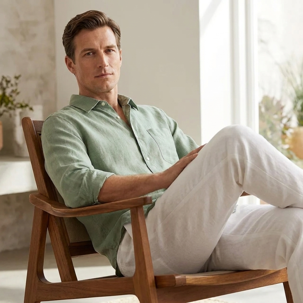 OLDMONEYLOOK | Men’s Classic Linen Shirt
