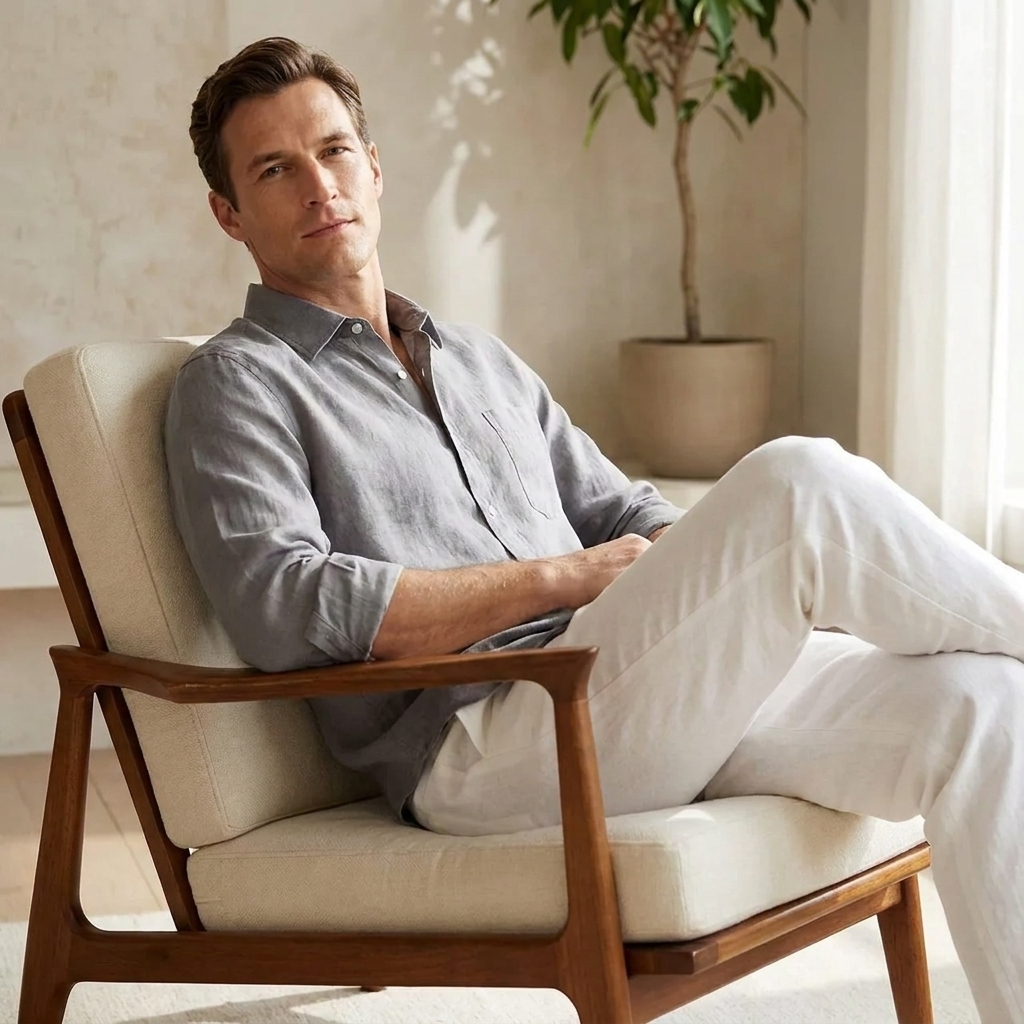 OLDMONEYLOOK | Men’s Classic Linen Shirt