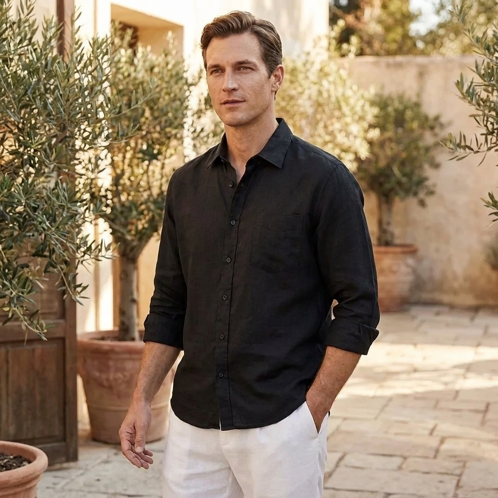 OLDMONEYLOOK | Men’s Classic Linen Shirt