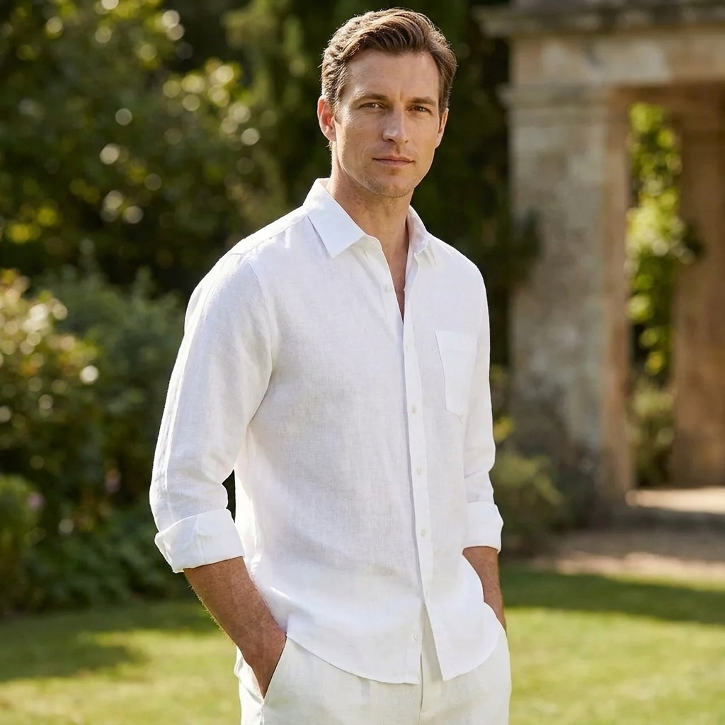 OLDMONEYLOOK | Men’s Classic Linen Shirt