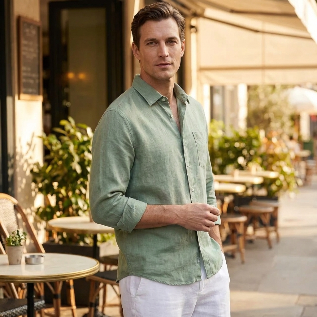 OLDMONEYLOOK | Men’s Classic Linen Shirt