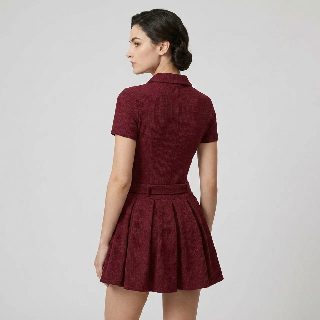 OLDMONEYLOOK | Women’s Classic Pleated Midi Dress