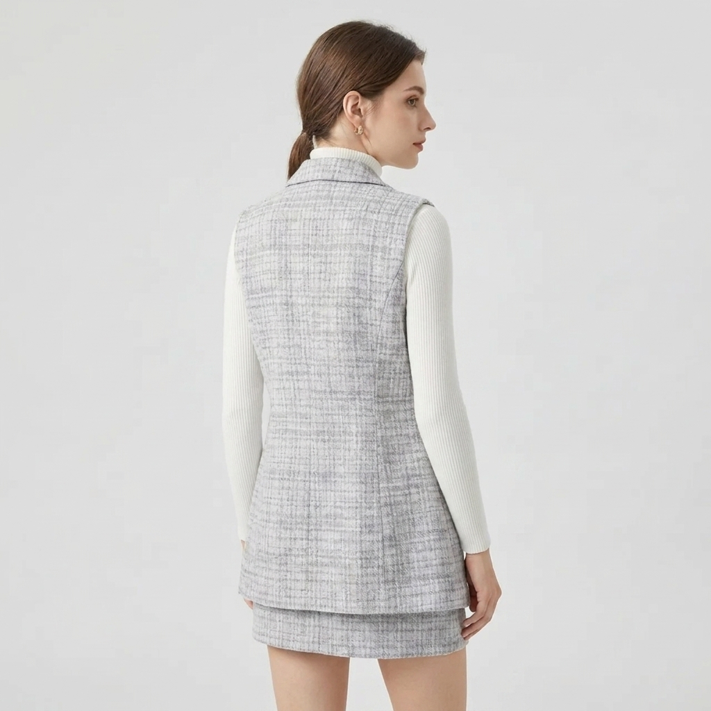 OLDMONEYLOOK | Women’s Classic Plaid Tweed Suit