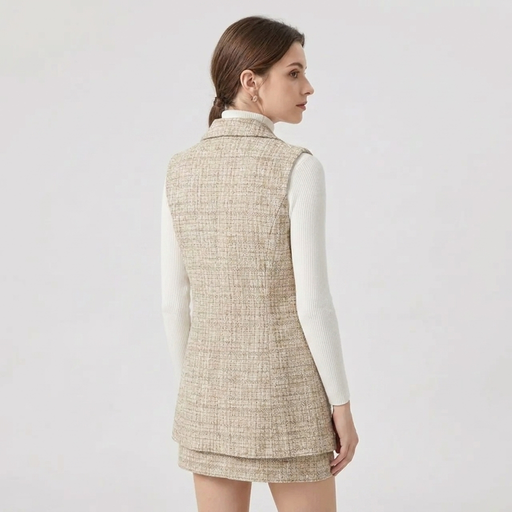 OLDMONEYLOOK | Women’s Classic Plaid Tweed Suit