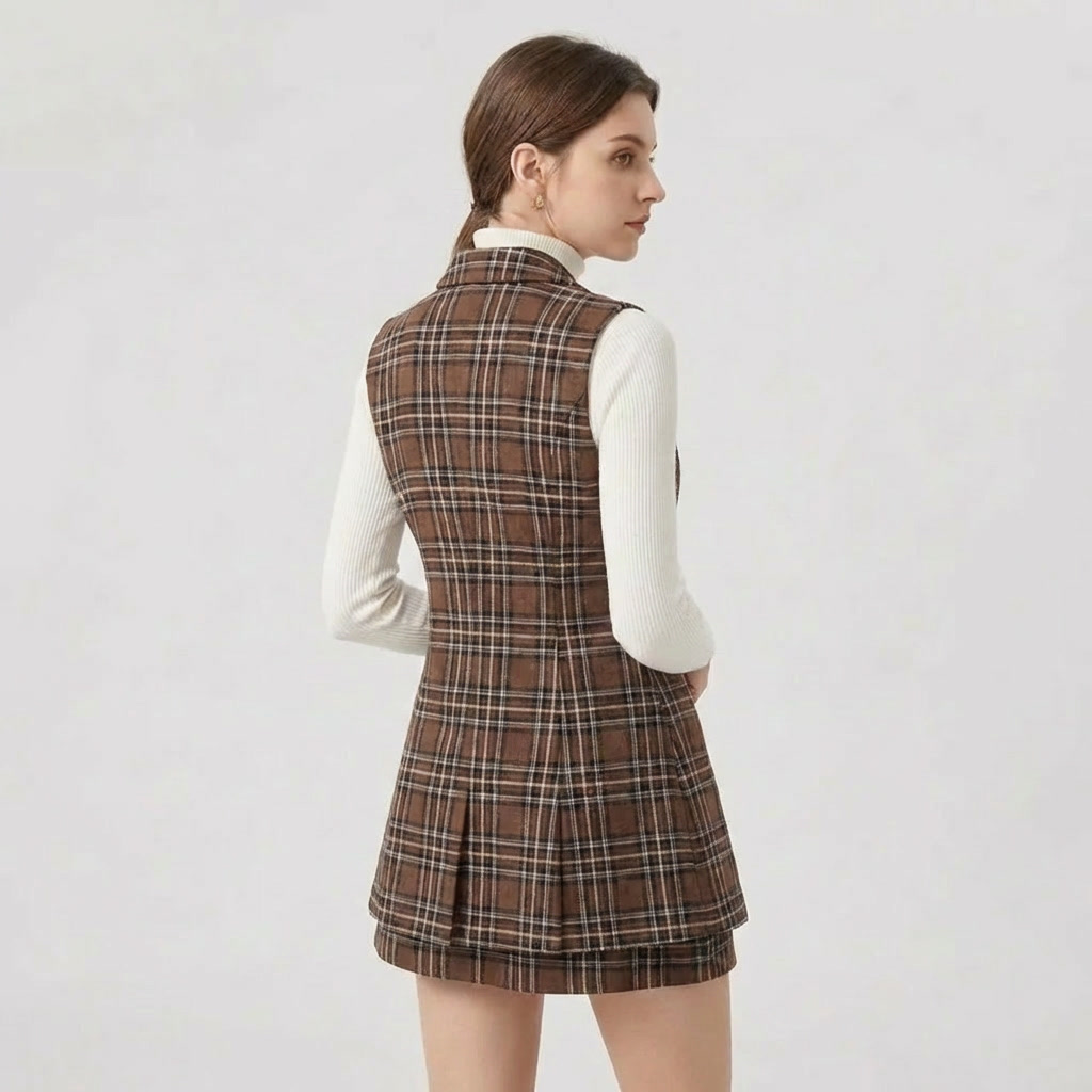 OLDMONEYLOOK | Women’s Classic Plaid Tweed Suit