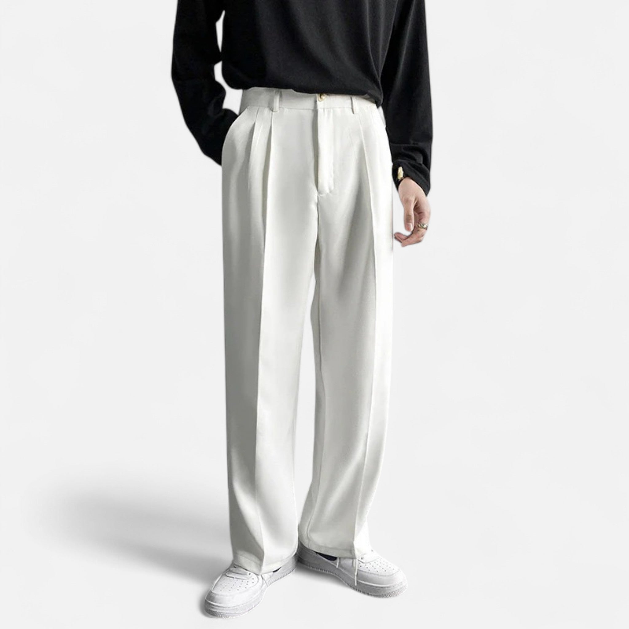 OldMoneyLook | Men’s Tailored Loose-Leg Trousers