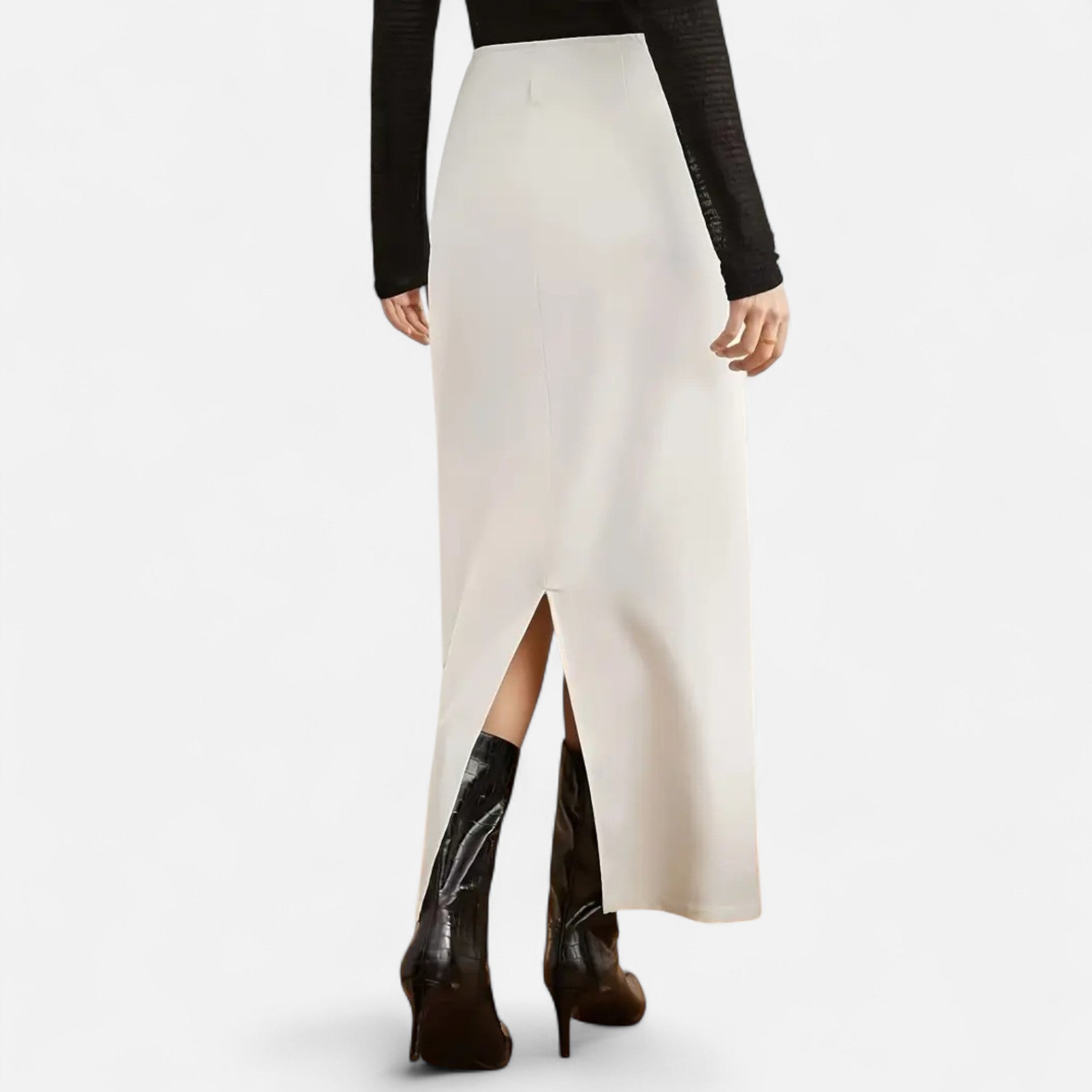 OldMoneyLook | Women’s High-Waisted Long Skirt with Belt