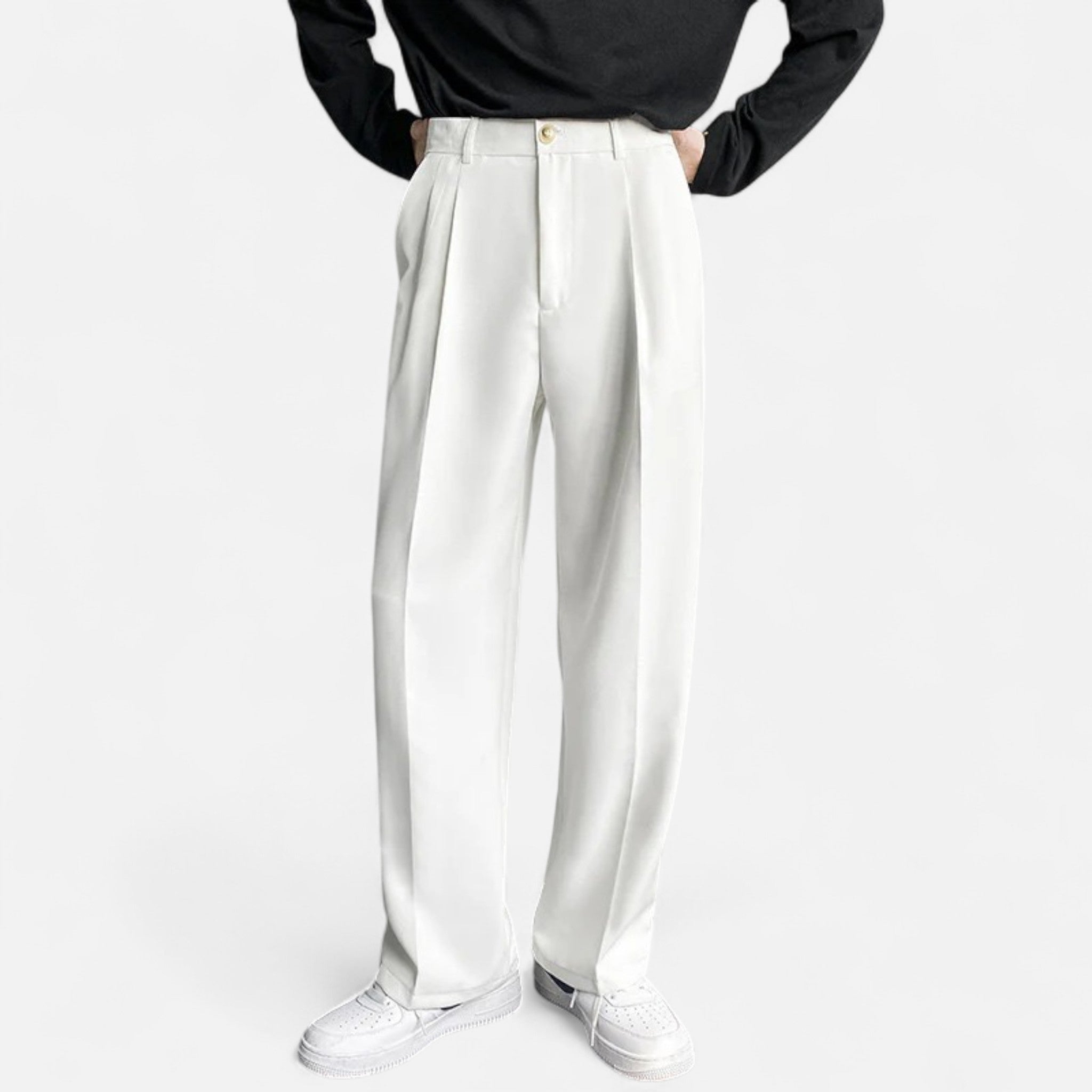 OldMoneyLook | Men’s Tailored Loose-Leg Trousers