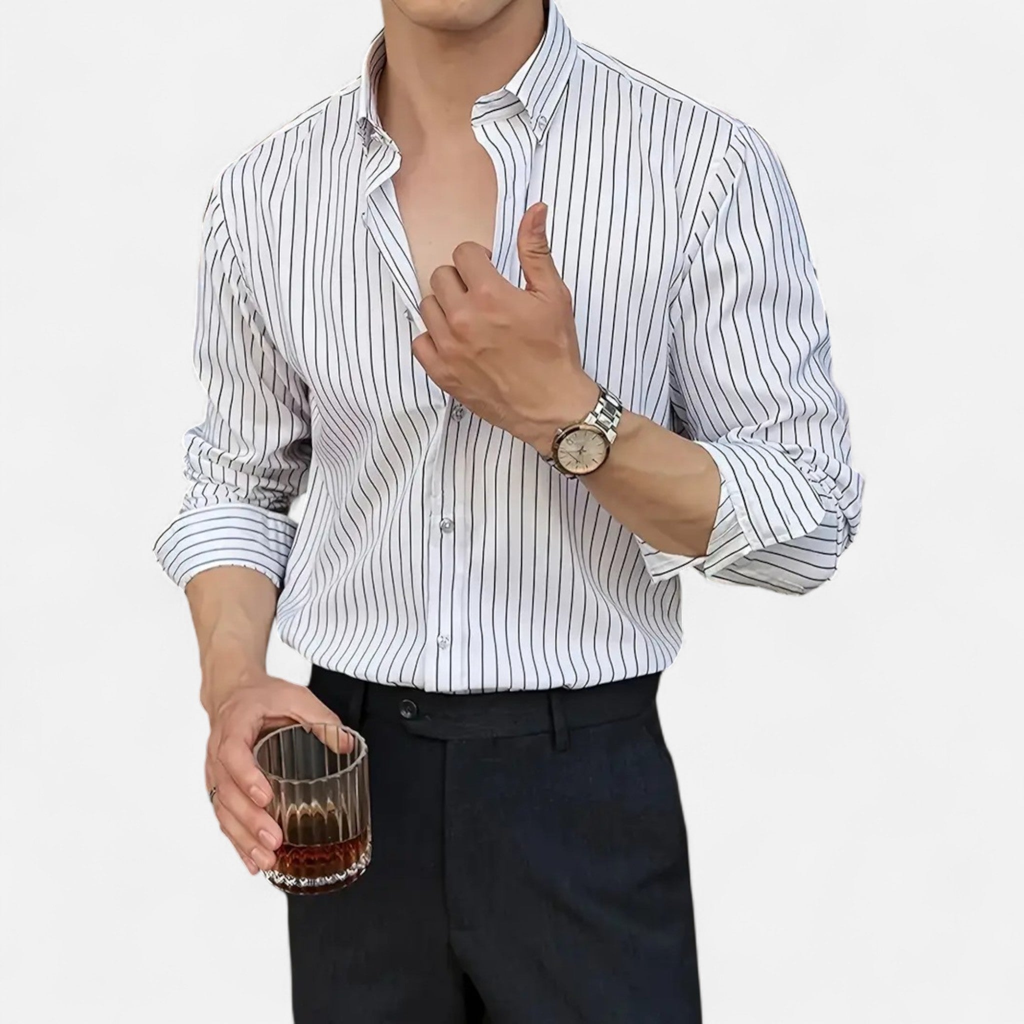 OldMoneyLook | Men’s Classic Striped Shirt